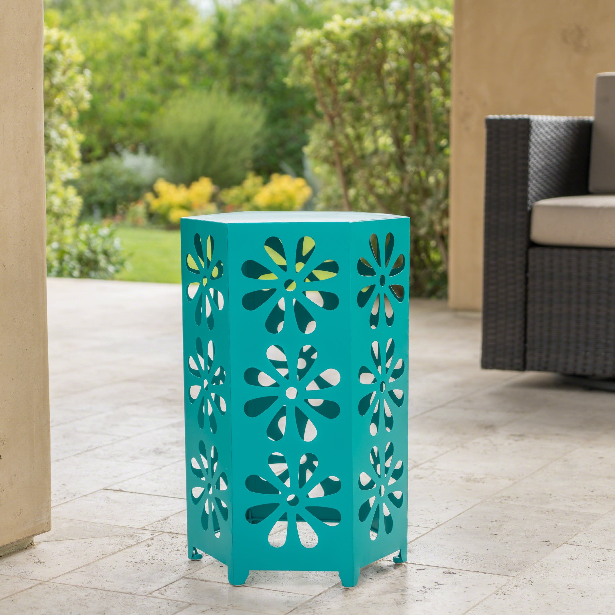14 inch iron floral side table nh091303 14 inch iron floral side table nh091303