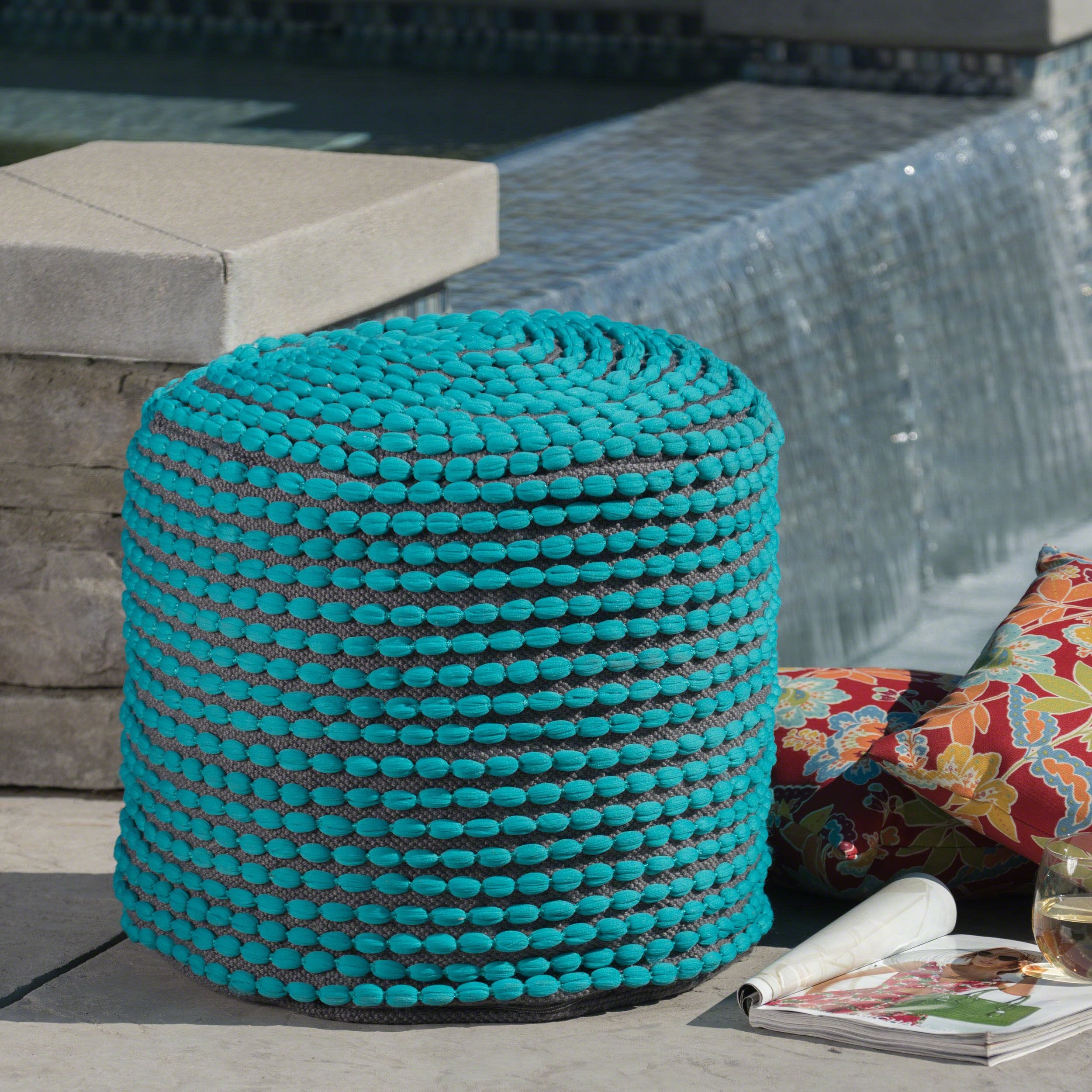 outdoor handcrafted modern water resistant fabric cylinder pouf ottoman nh751303 outdoor handcrafted modern water resistant fabric cylinder pouf ottoman nh751303