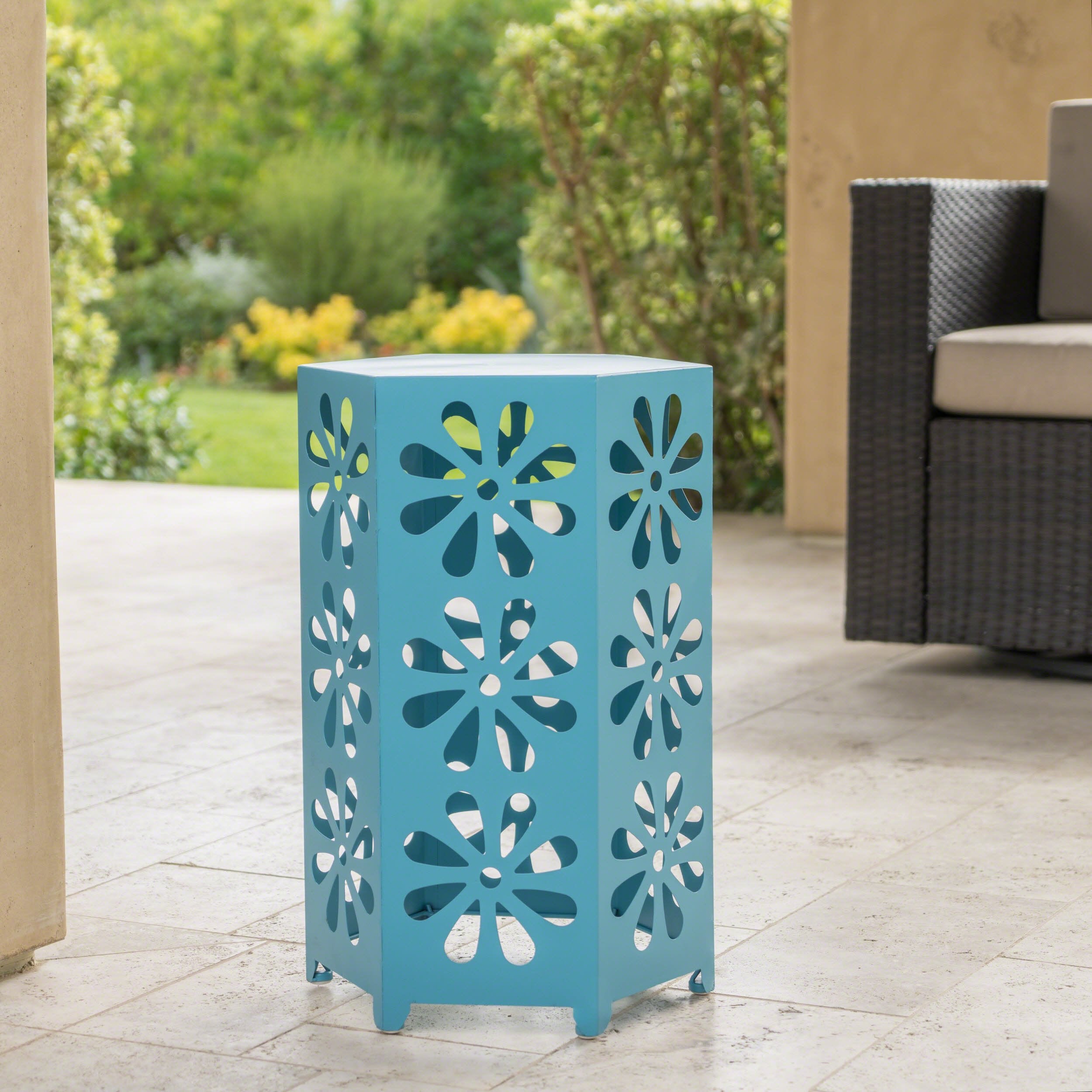 14 inch iron floral side table nh091303 14 inch iron floral side table nh091303
