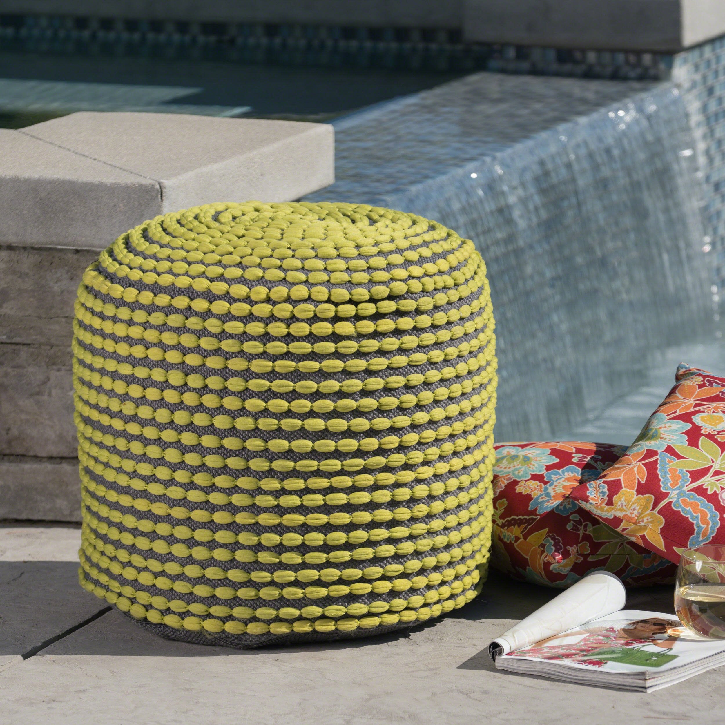 outdoor handcrafted modern water resistant fabric cylinder pouf ottoman nh751303 outdoor handcrafted modern water resistant fabric cylinder pouf ottoman nh751303