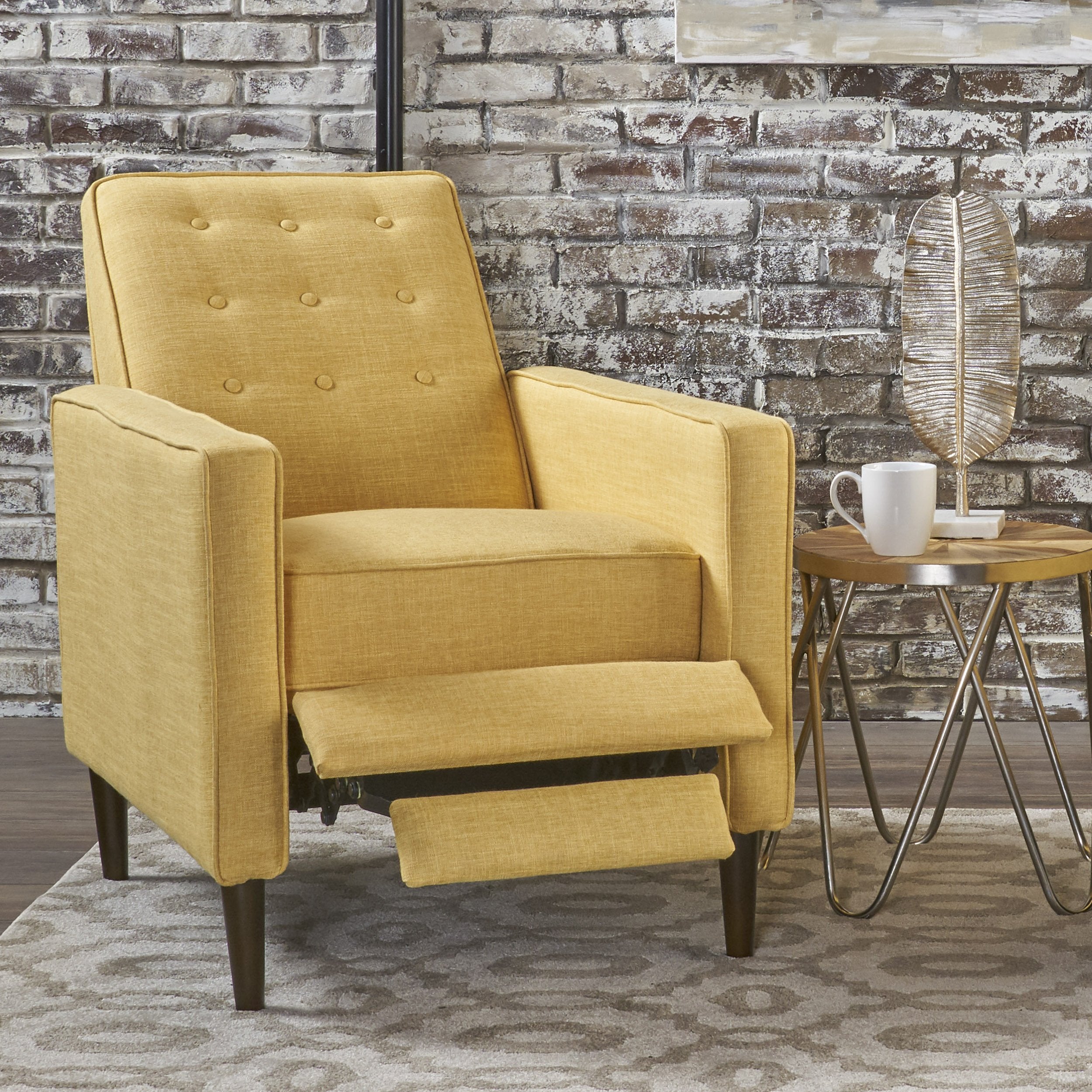 mid century modern tufted back fabric recliner nh173103 mid century modern tufted back fabric recliner nh173103
