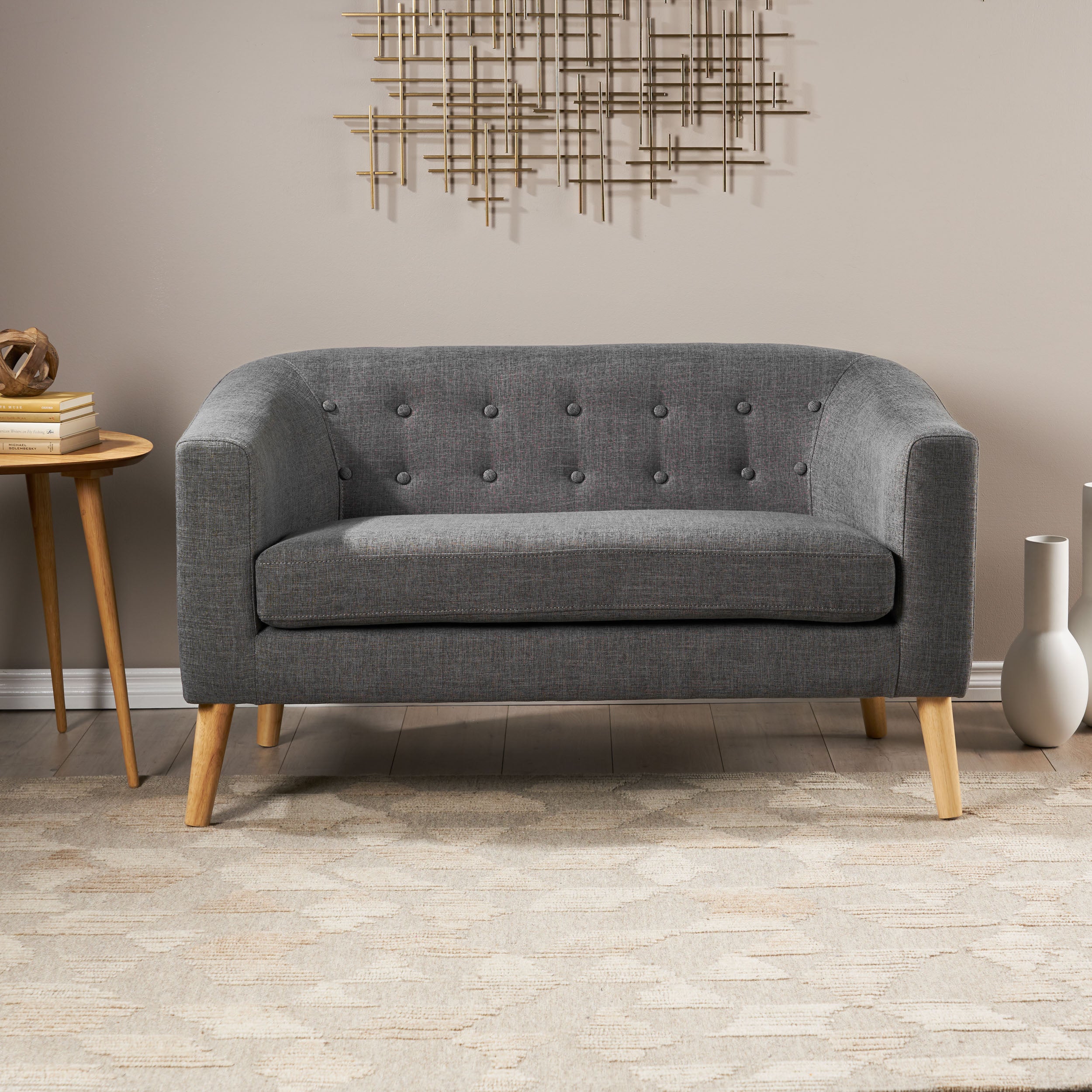 button back mid century fabric modern loveseat nh392103 button back mid century fabric modern loveseat nh392103