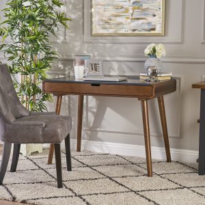 Shop mid century rubberwood writing desk nh646403