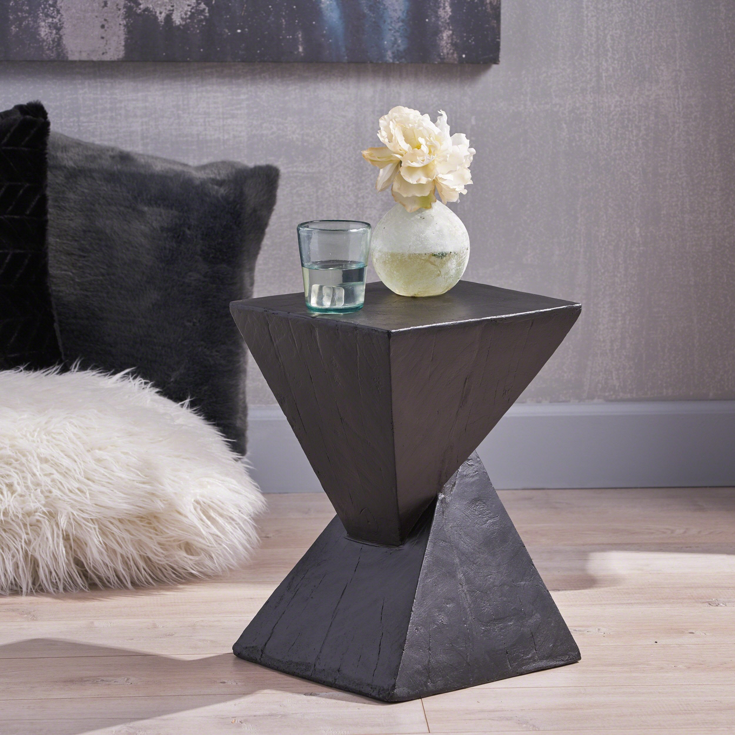 modern abstract hourglass lightweight concrete accent table nh628503 modern abstract hourglass lightweight concrete accent table nh628503