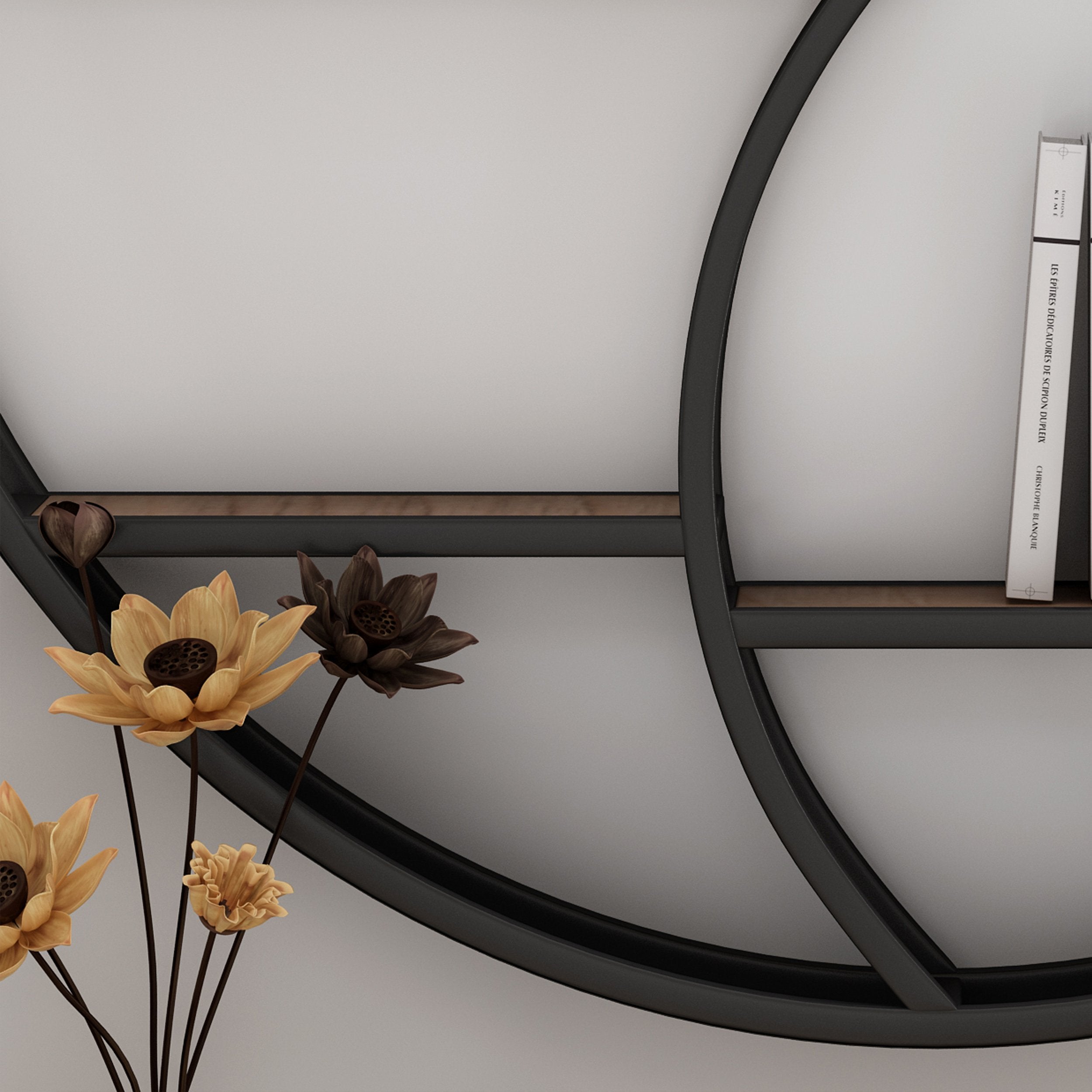industrial wall mount round yin yang floating shelf nh001903 industrial wall mount round yin yang floating shelf nh001903