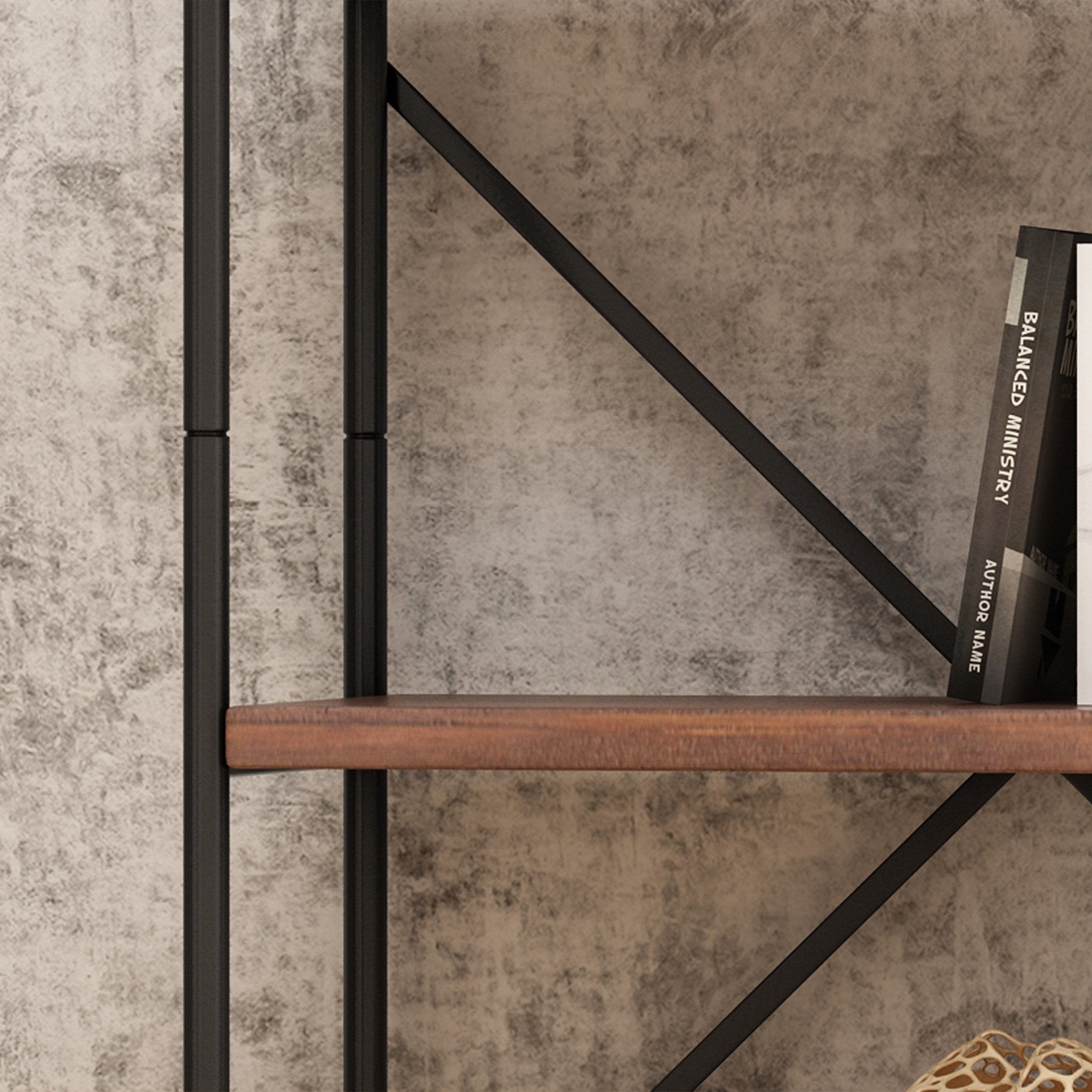 5 shelf wood & metal etagere bookcase nh606903 5 shelf wood & metal etagere bookcase nh606903