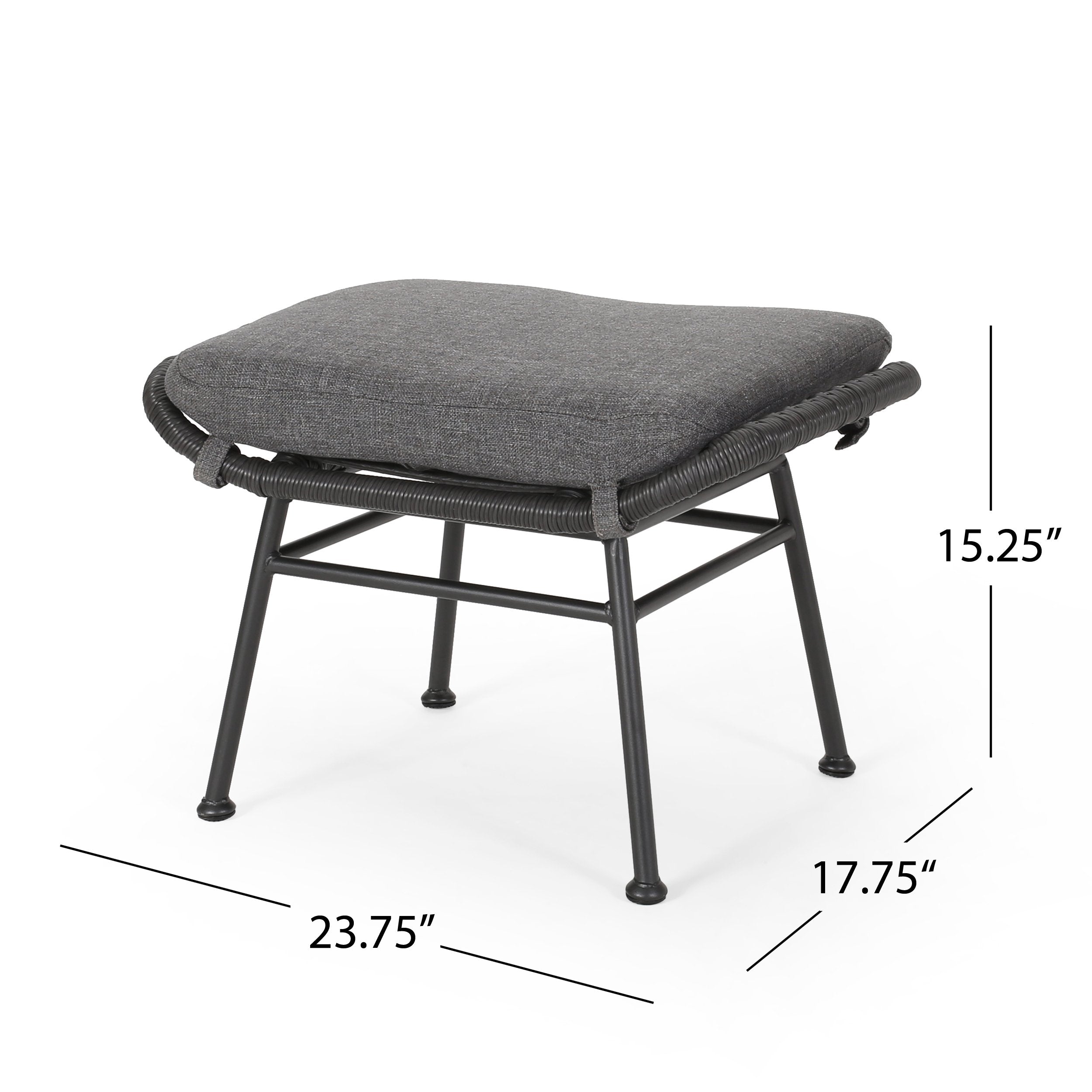 outdoor modern boho wicker ottoman (set of 2) nh054013 outdoor modern boho wicker ottoman (set of 2) nh054013