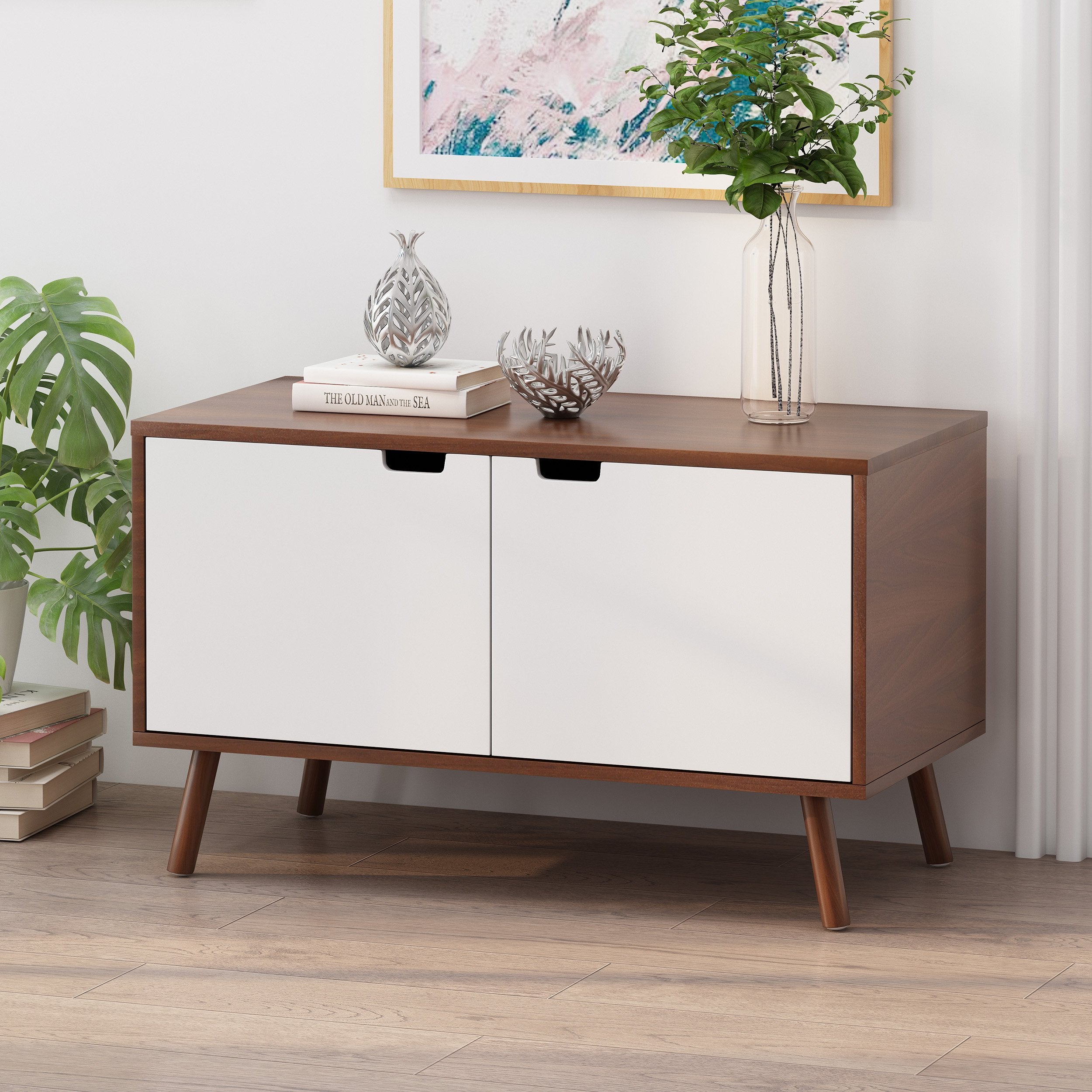 mid century modern 2 door cabinet w/ shelves nh434113 mid century modern 2 door cabinet w/ shelves nh434113