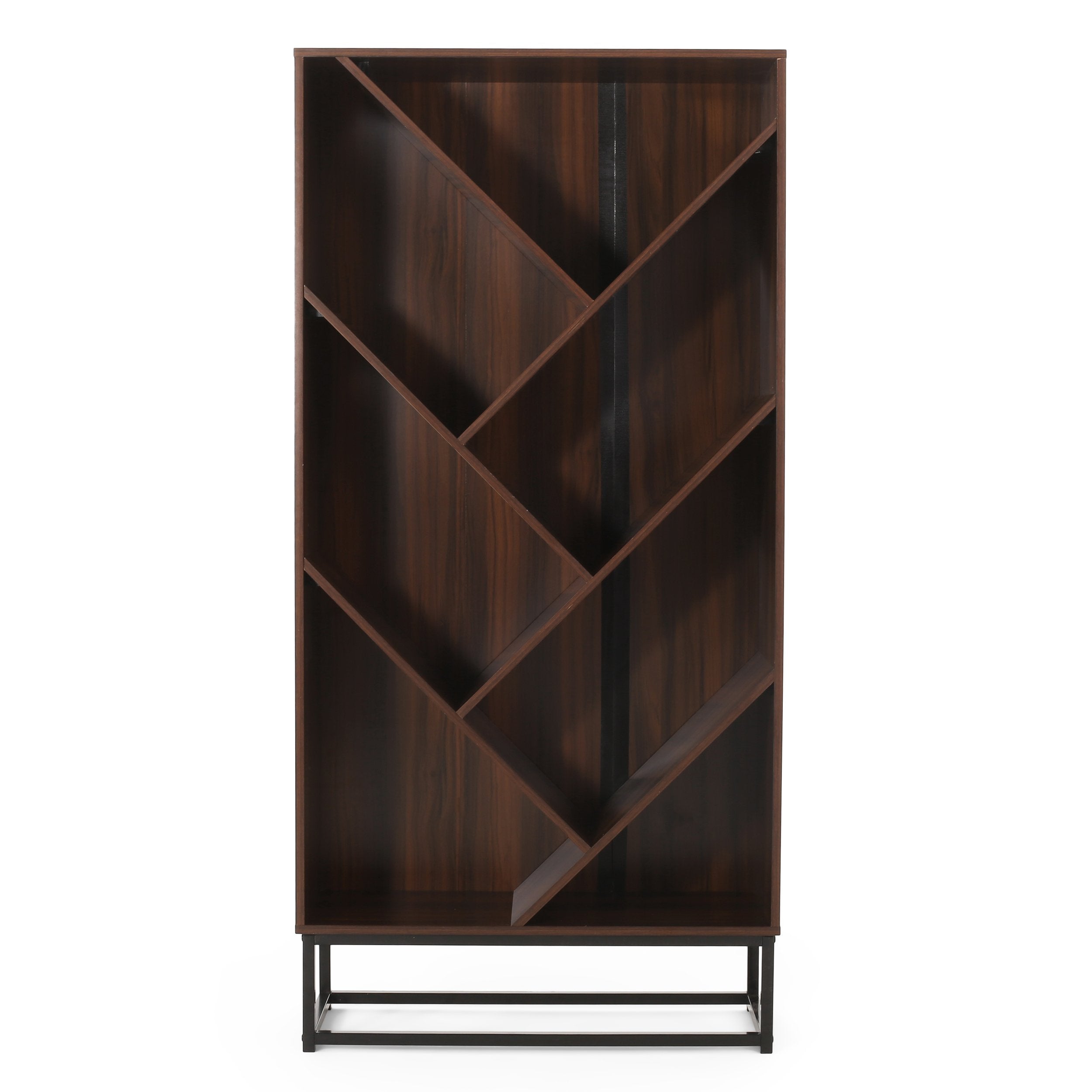 modern industrial 6 shelf v bookcase nh206413 modern industrial 6 shelf v bookcase nh206413
