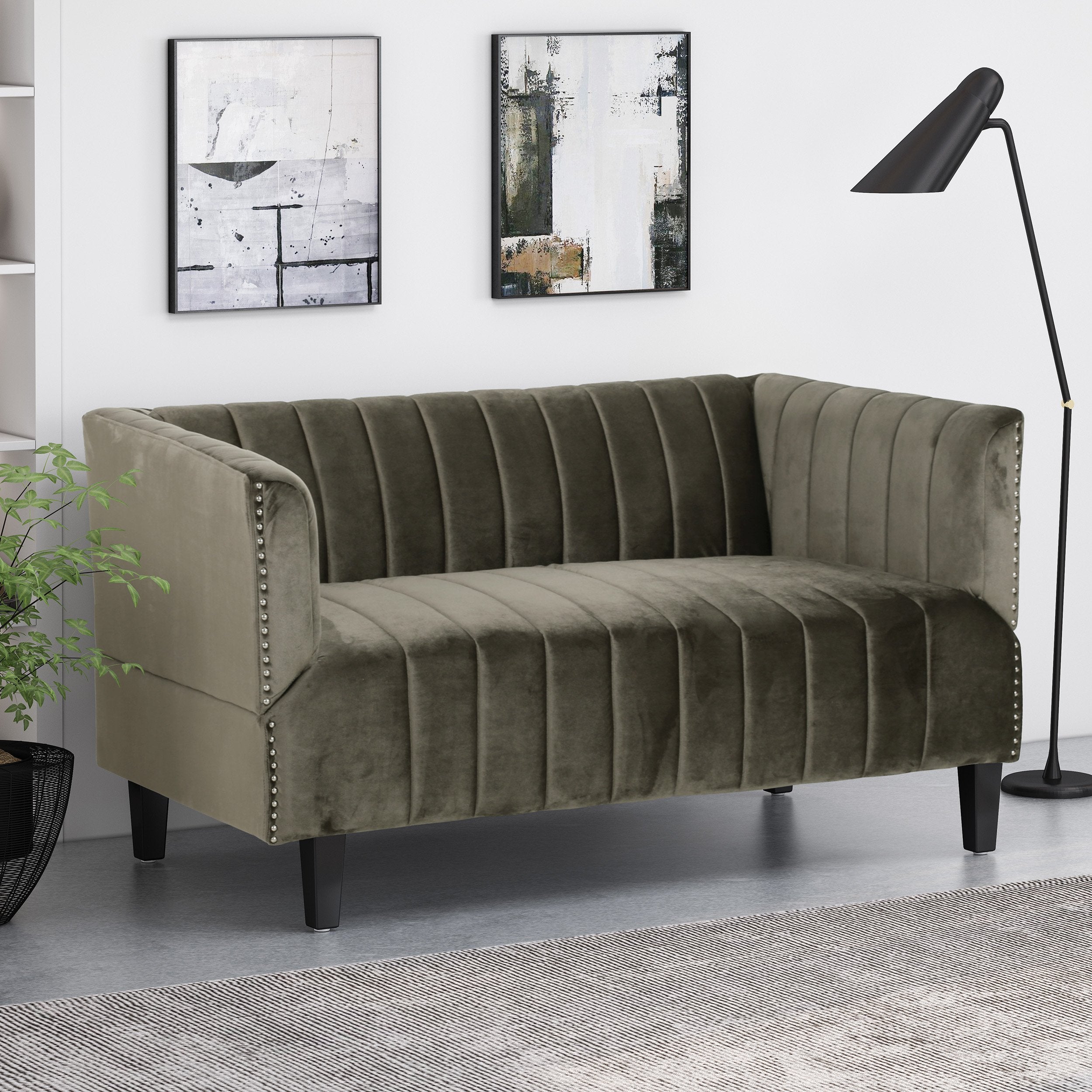 channel stitch velvet settee nh457213 channel stitch velvet settee nh457213