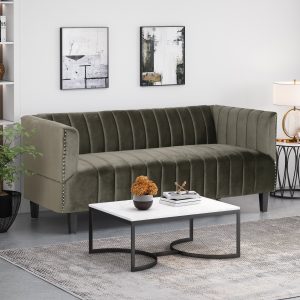 Shop channel stitch velvet 3 seater sofa nh257213