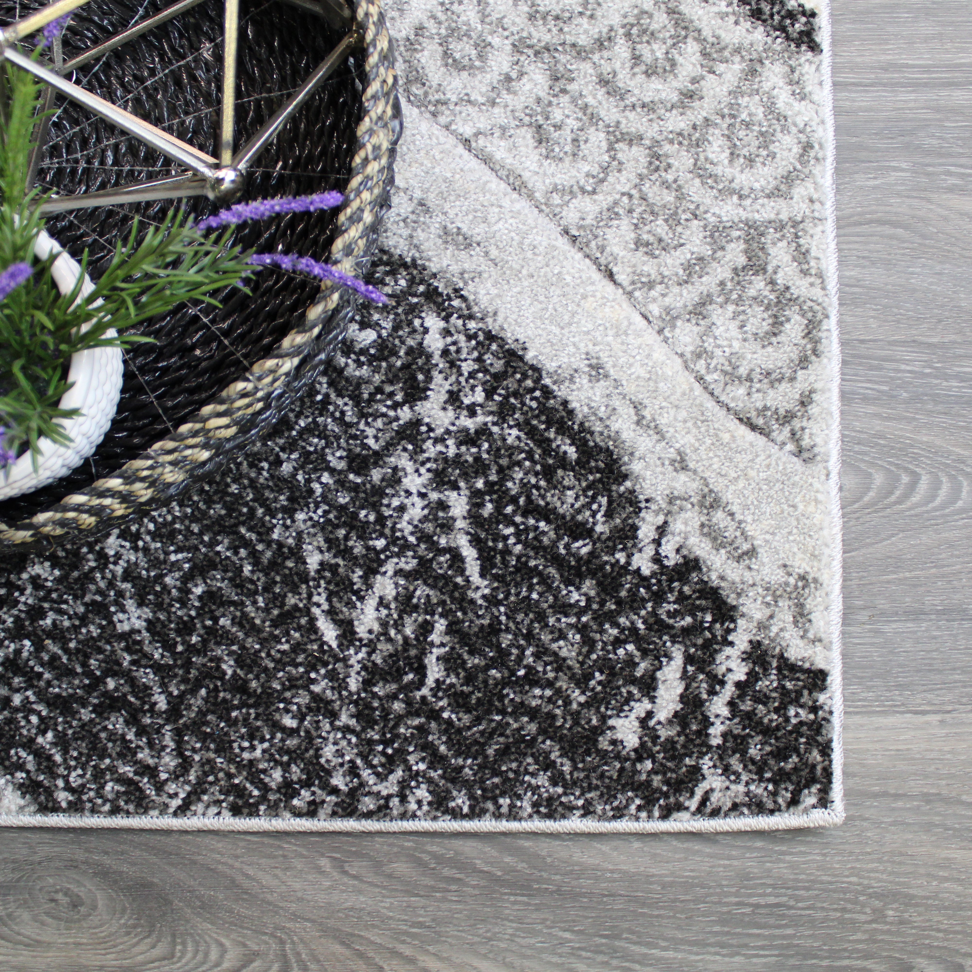 natural geo jasmine modern wavy abstract gray/black area rug natural geo jasmine modern wavy abstract gray/black area rug