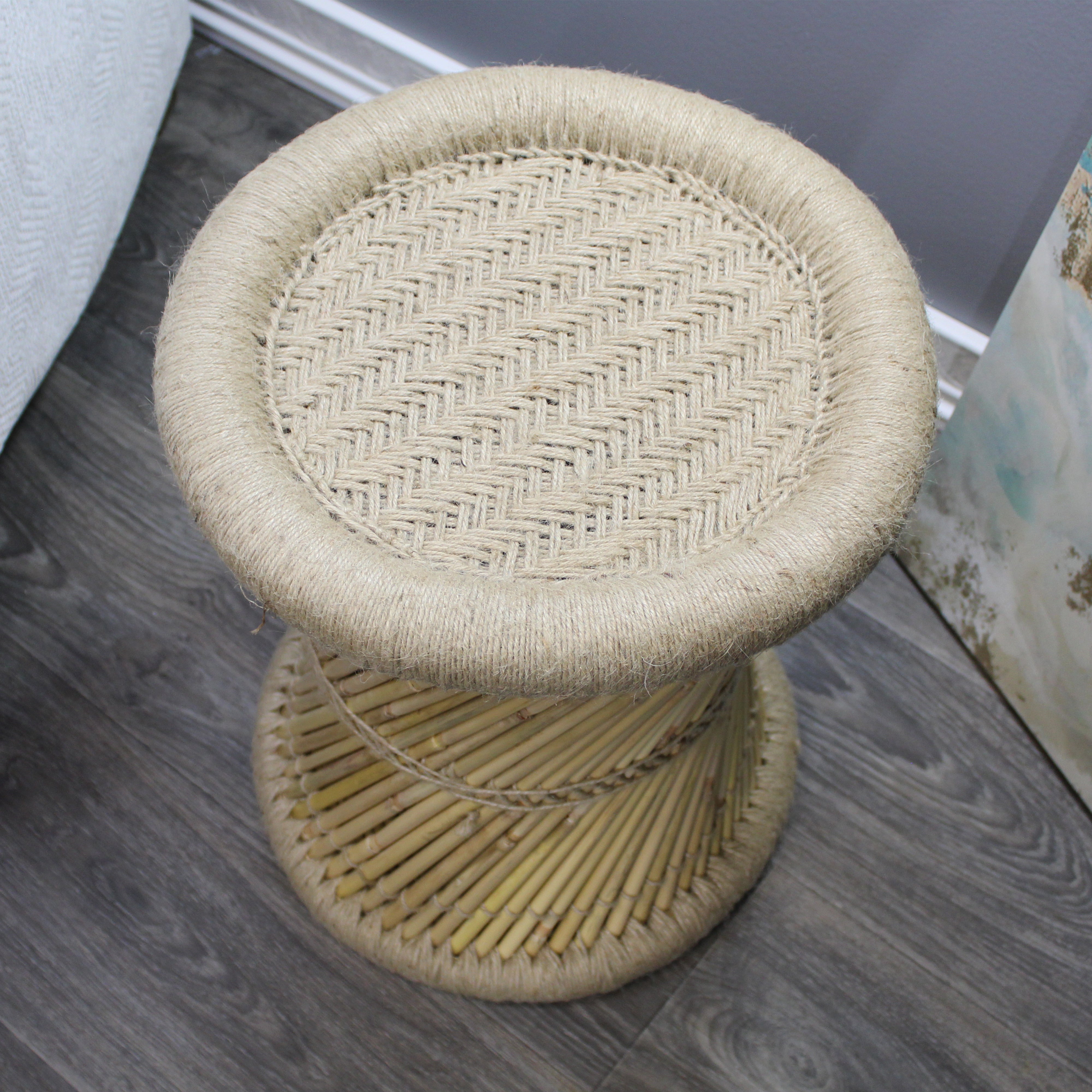 natural geo moray decorative handwoven jute accent stool (set of 2) natural geo moray decorative handwoven jute accent stool (set of 2)