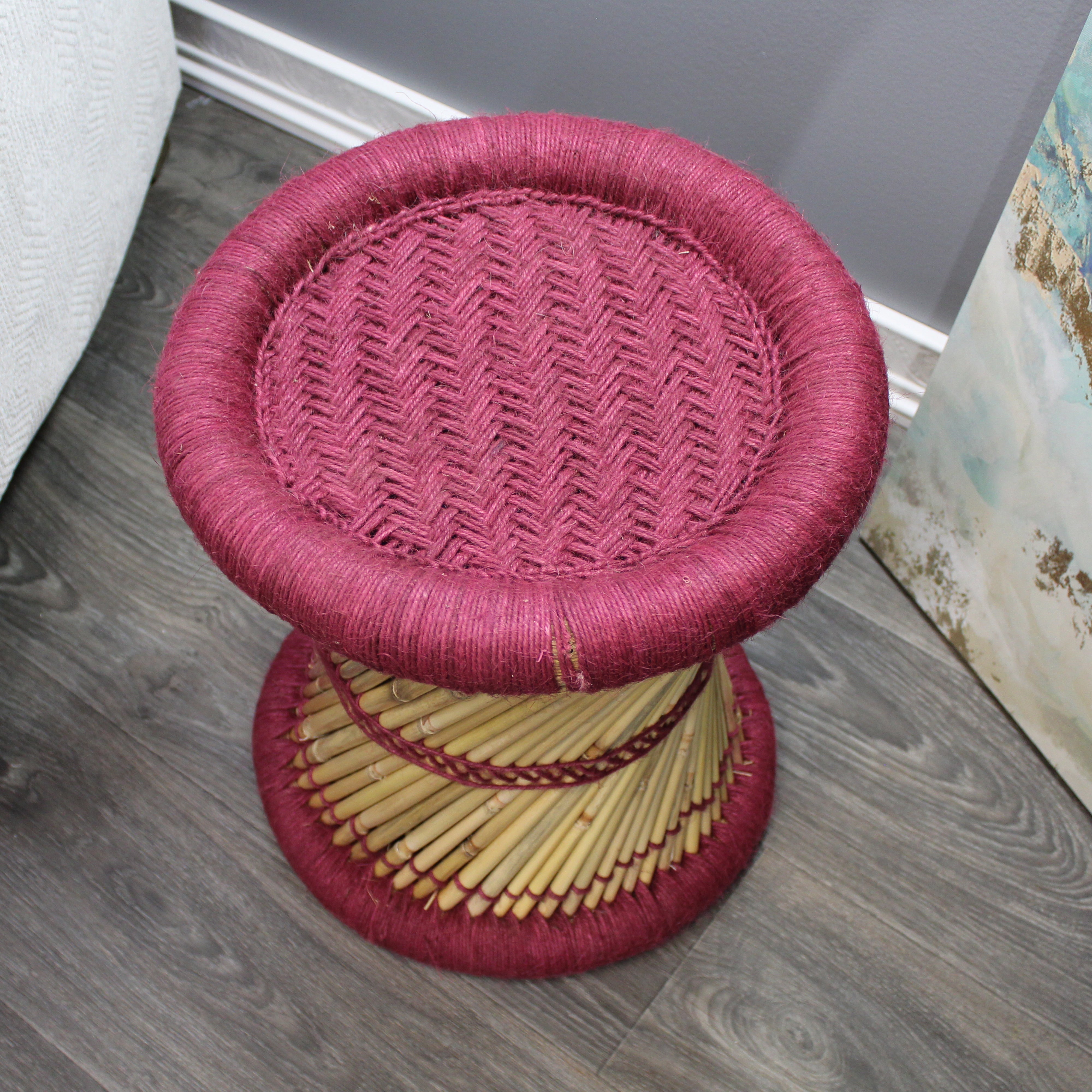 natural geo moray decorative handwoven jute accent stool natural geo moray decorative handwoven jute accent stool