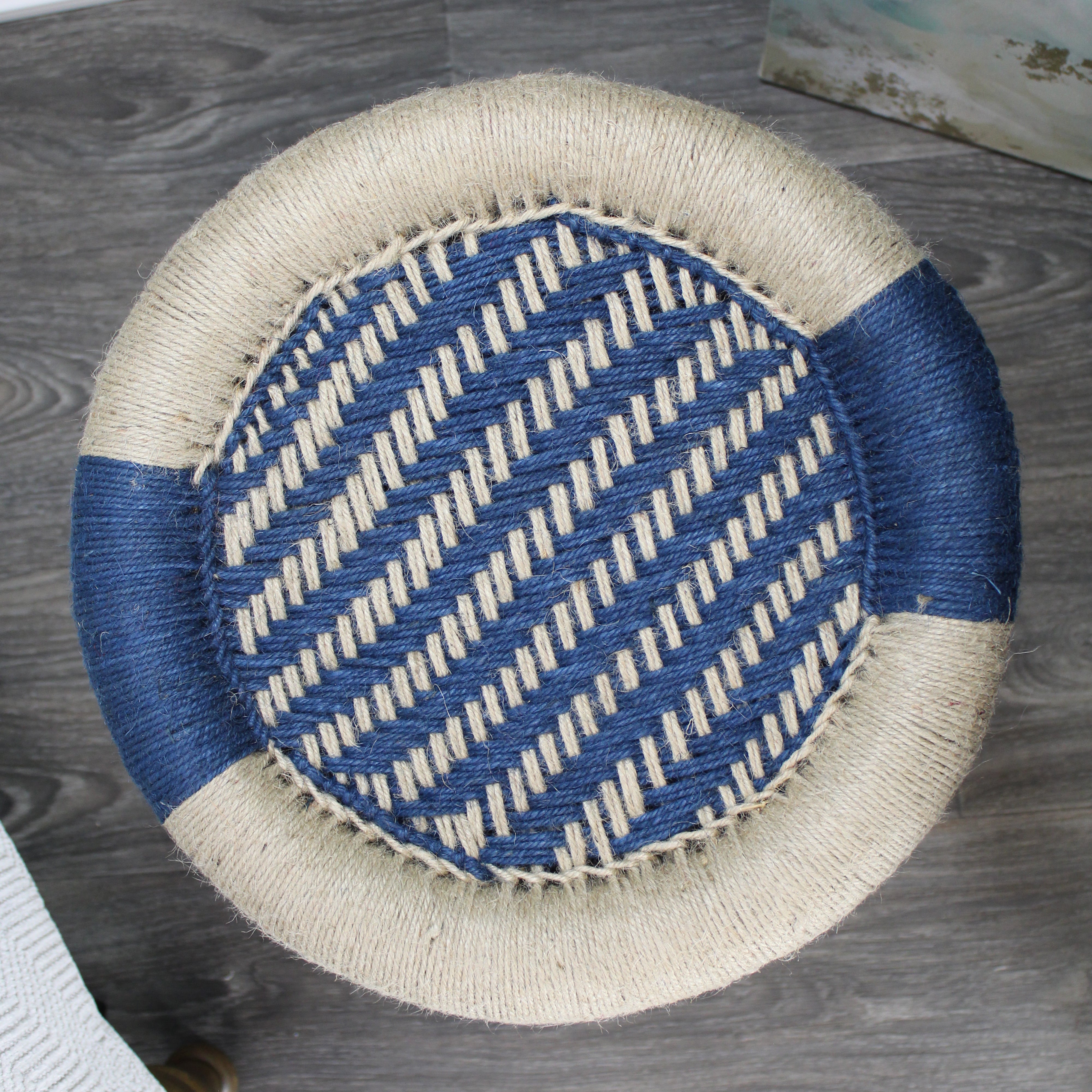 natural geo moray decorative handwoven jute accent stool natural geo moray decorative handwoven jute accent stool