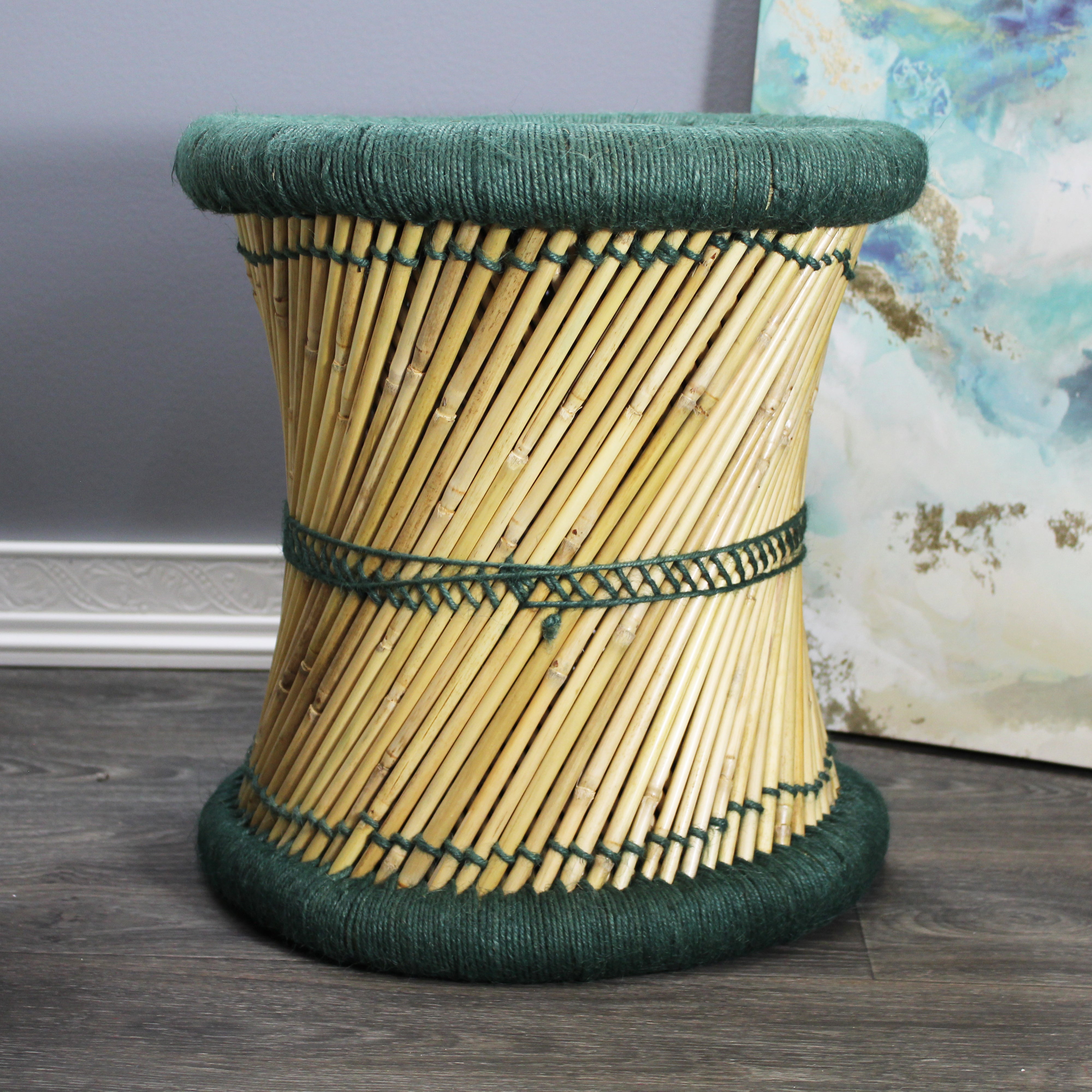 natural geo moray decorative handwoven jute accent stool natural geo moray decorative handwoven jute accent stool