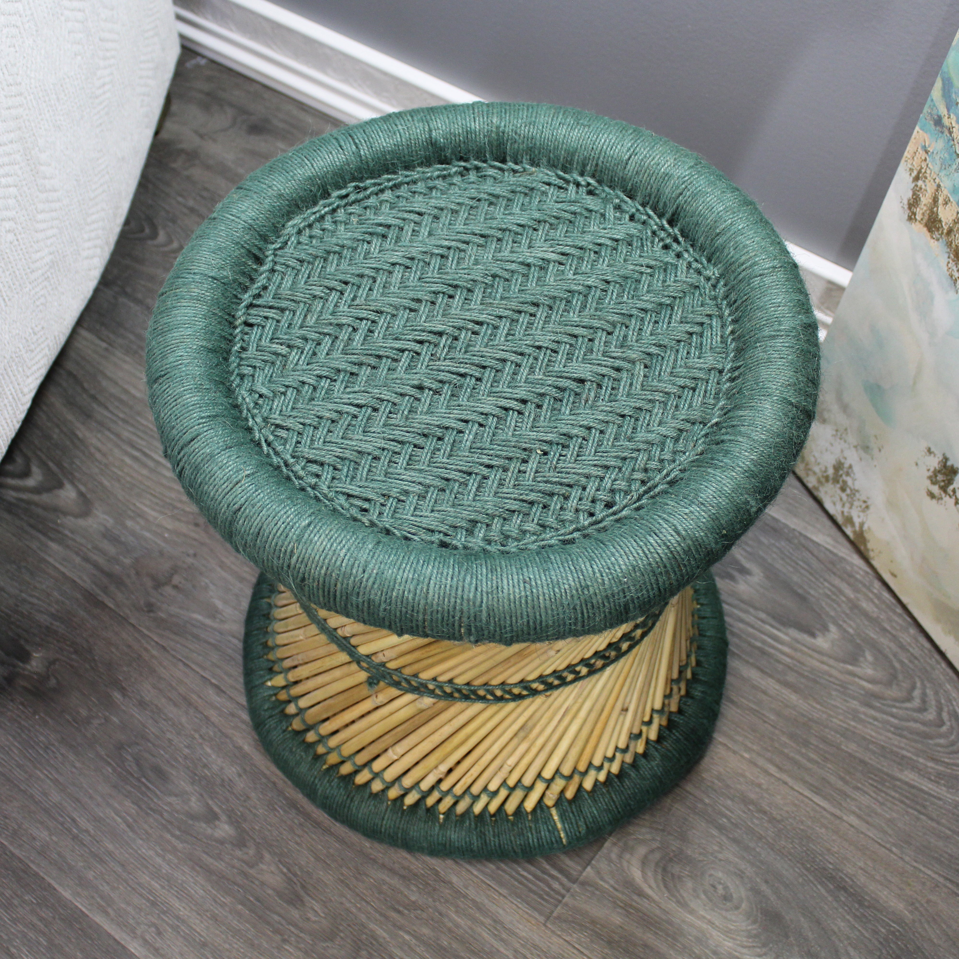 natural geo moray decorative handwoven jute accent stool natural geo moray decorative handwoven jute accent stool