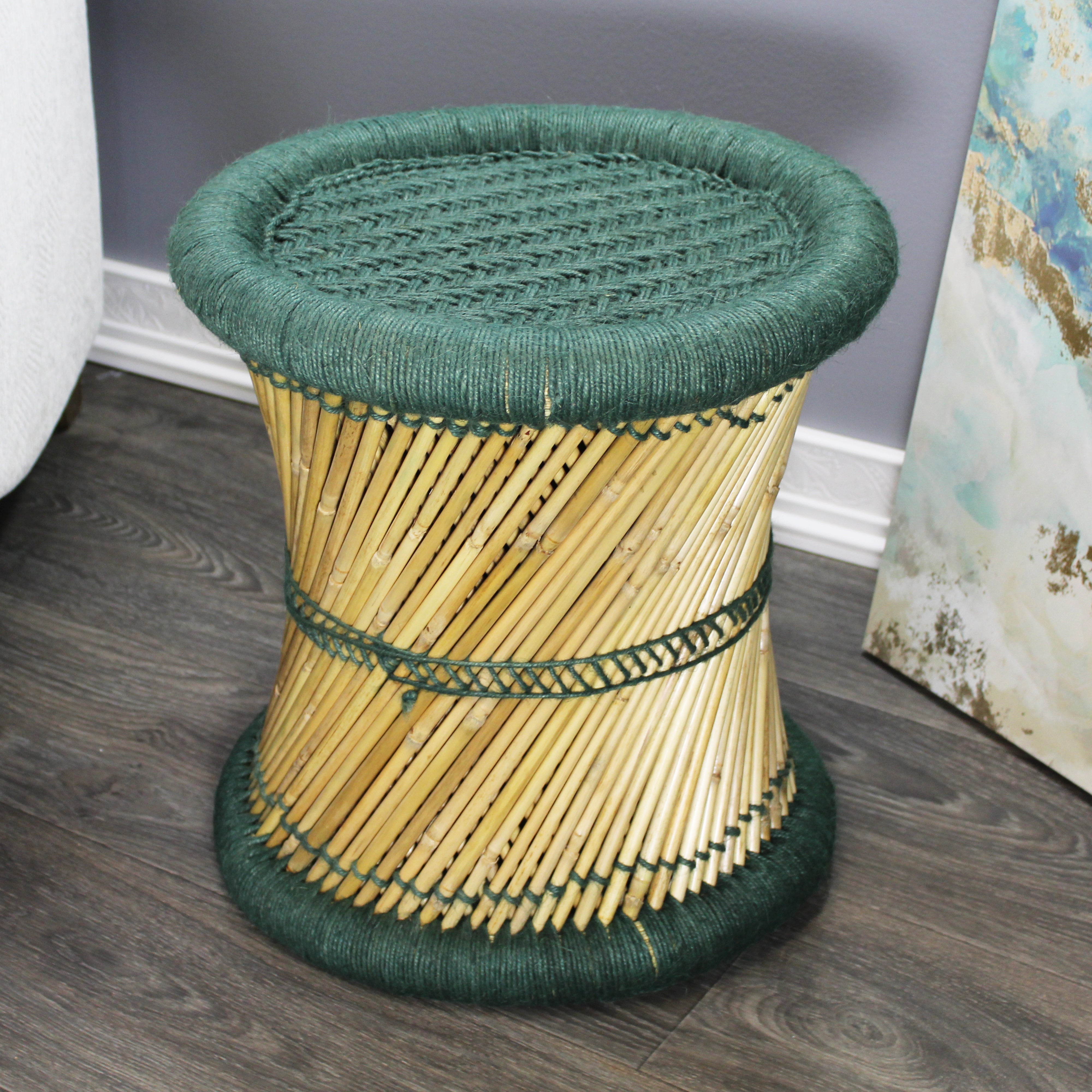 natural geo moray decorative handwoven jute accent stool natural geo moray decorative handwoven jute accent stool