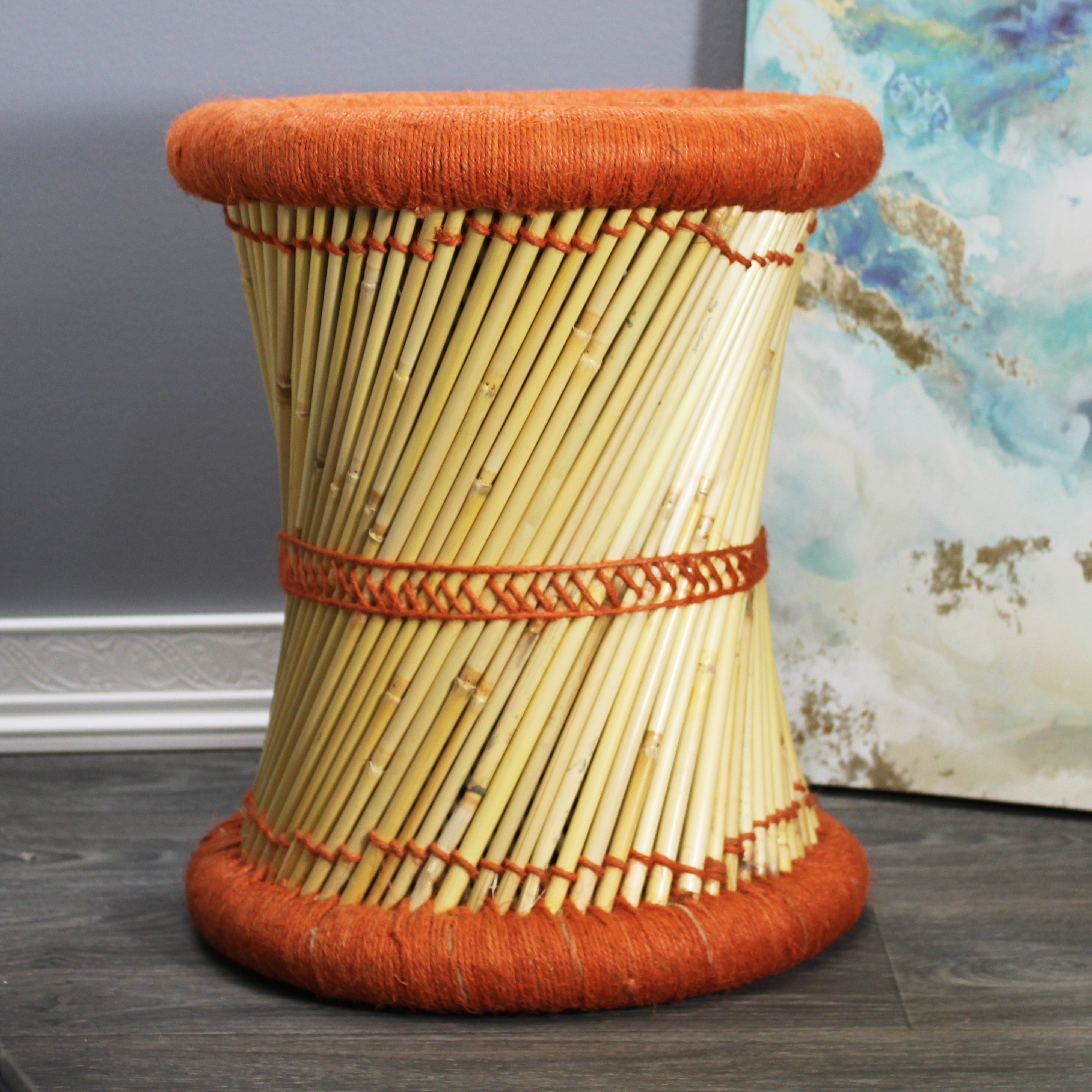 natural geo moray decorative handwoven jute accent stool (set of 2) natural geo moray decorative handwoven jute accent stool (set of 2)