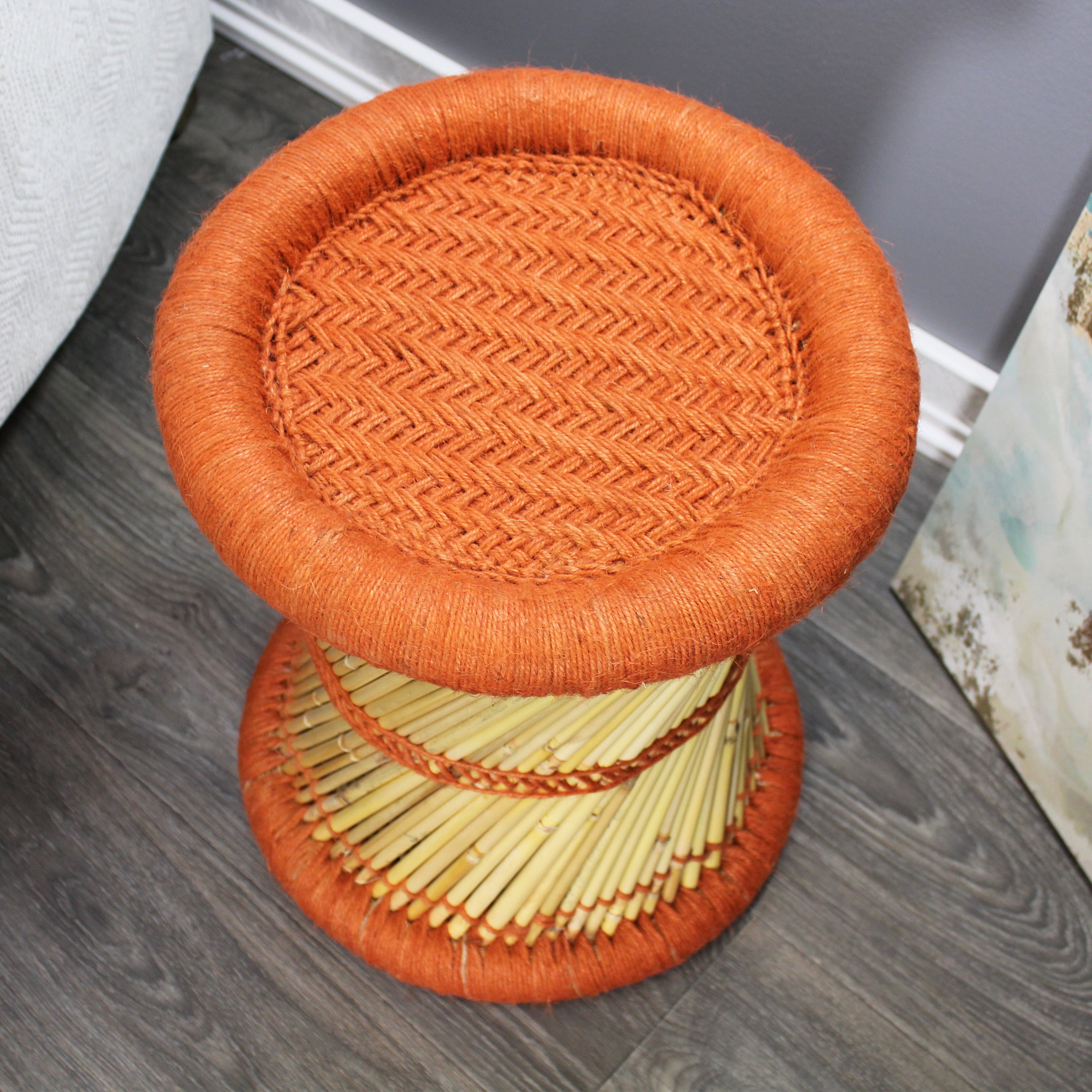 natural geo moray decorative handwoven jute accent stool natural geo moray decorative handwoven jute accent stool