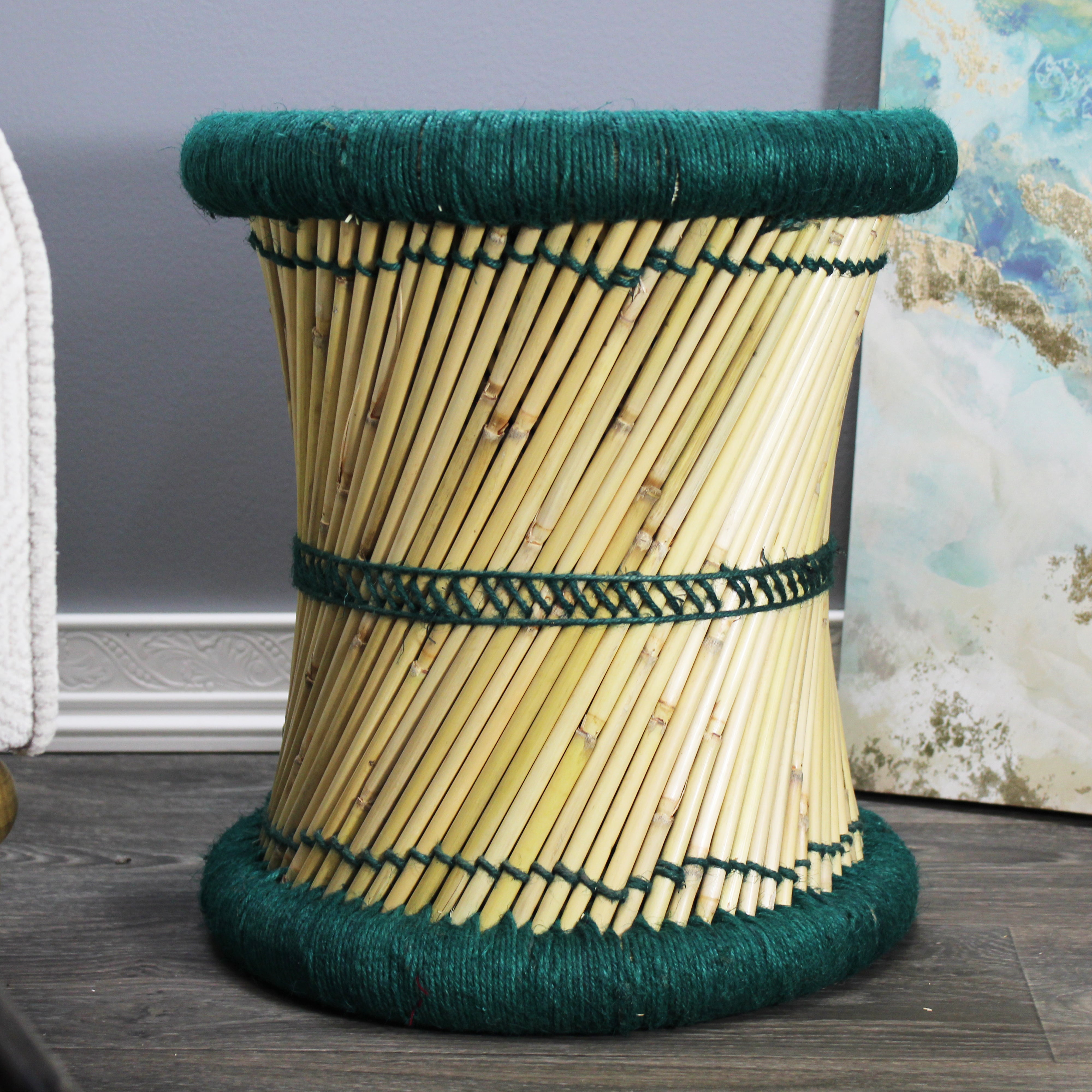 natural geo moray decorative handwoven jute accent stool natural geo moray decorative handwoven jute accent stool