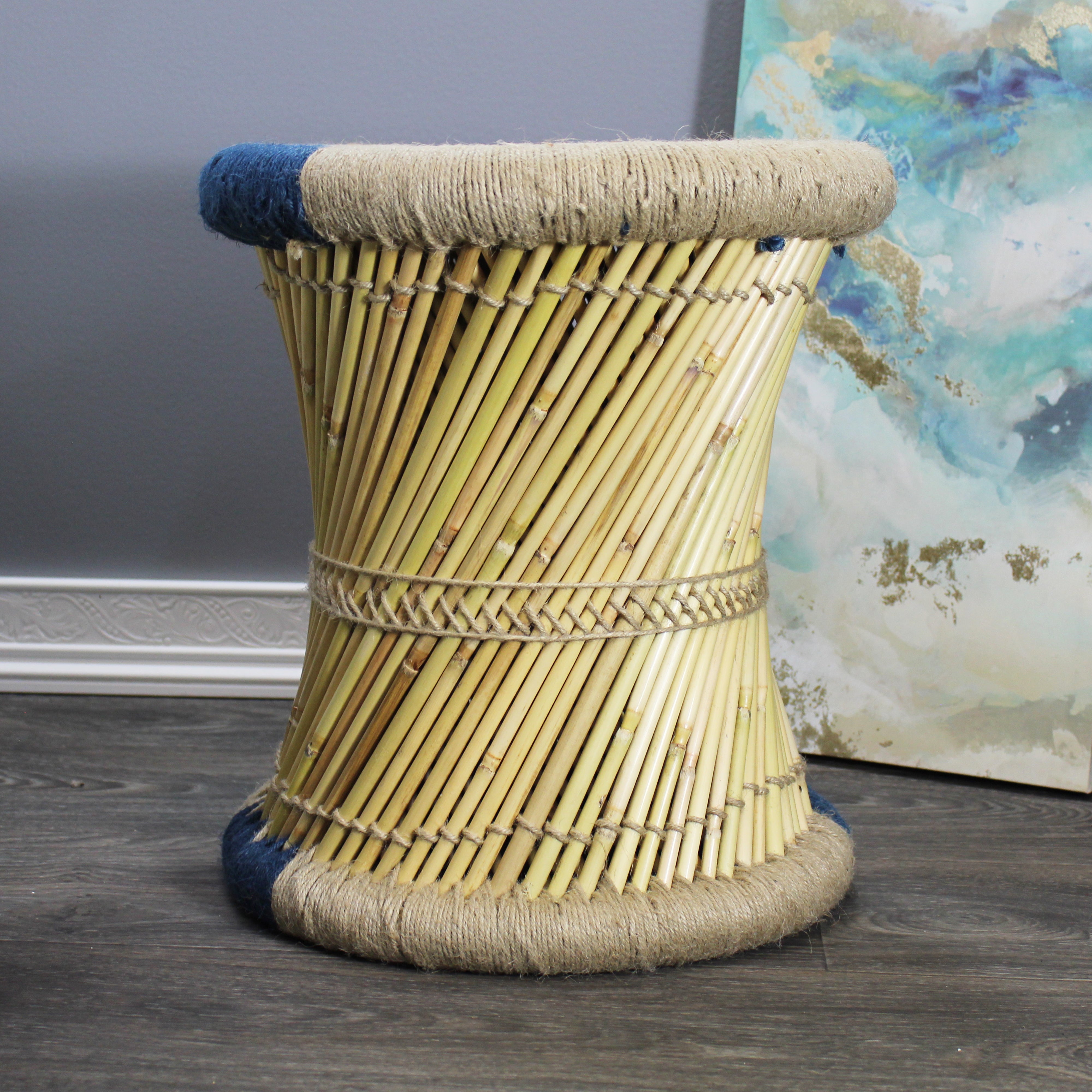 natural geo moray decorative handwoven jute accent stool natural geo moray decorative handwoven jute accent stool