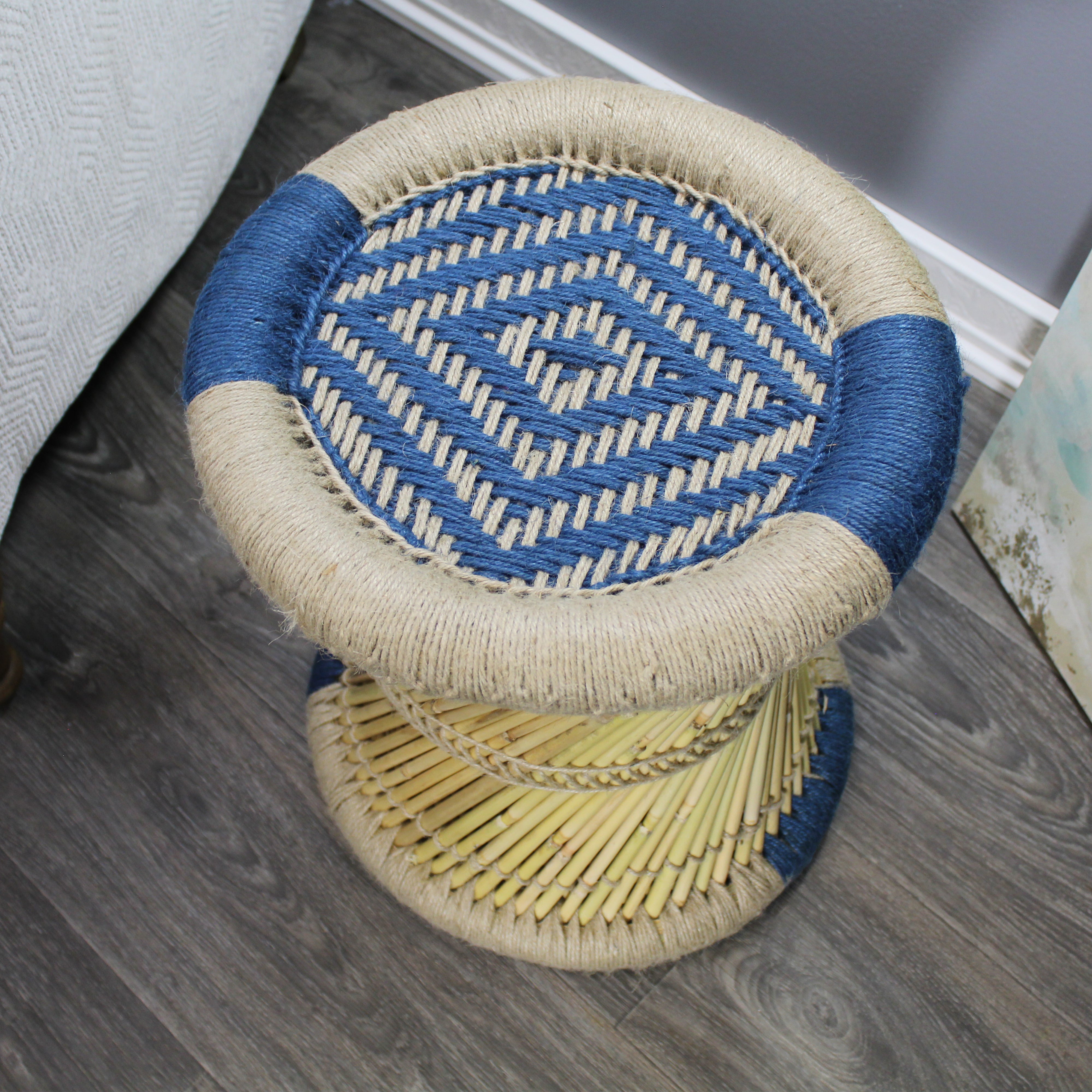 natural geo moray decorative handwoven jute accent stool (set of 2) natural geo moray decorative handwoven jute accent stool (set of 2)