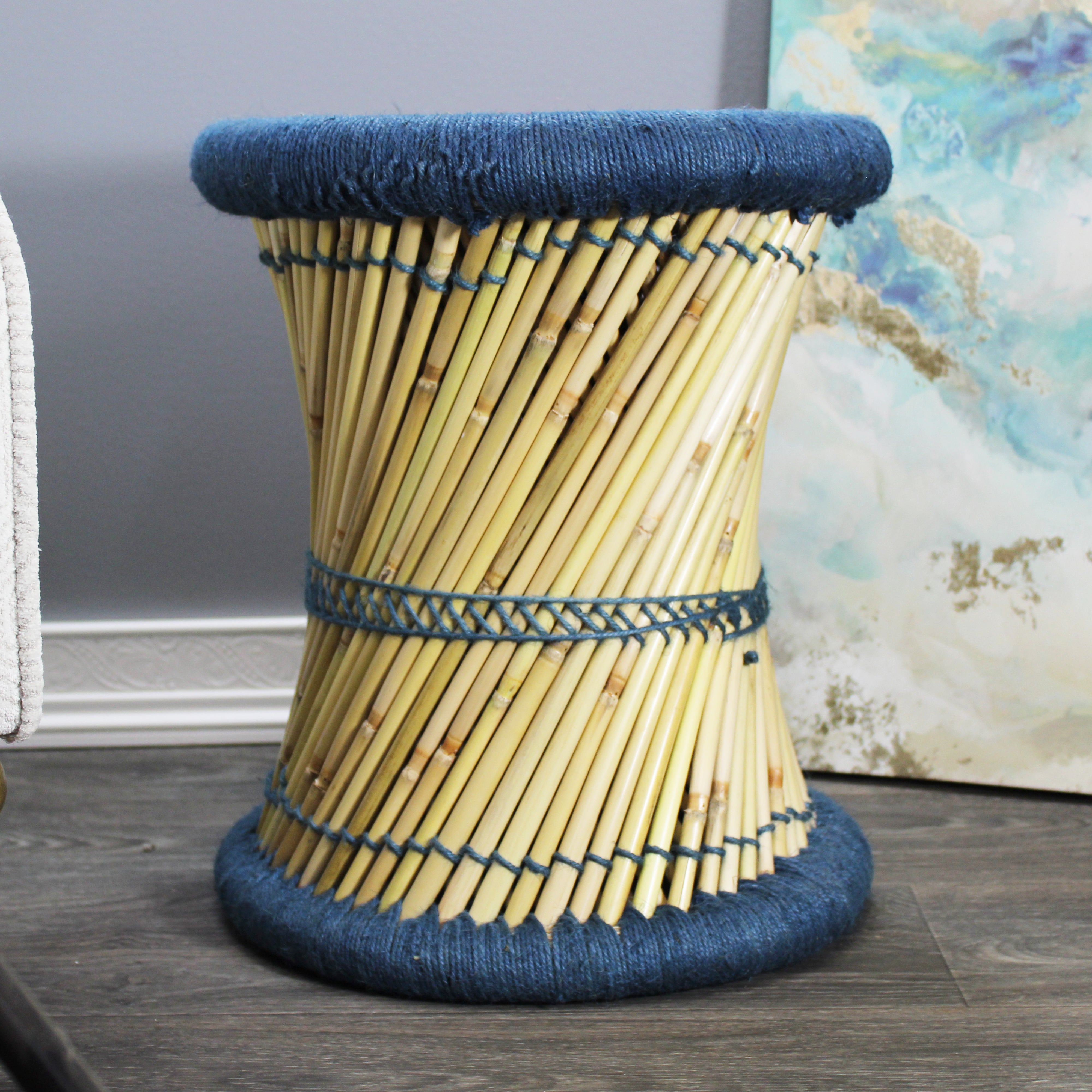natural geo moray decorative handwoven jute accent stool natural geo moray decorative handwoven jute accent stool