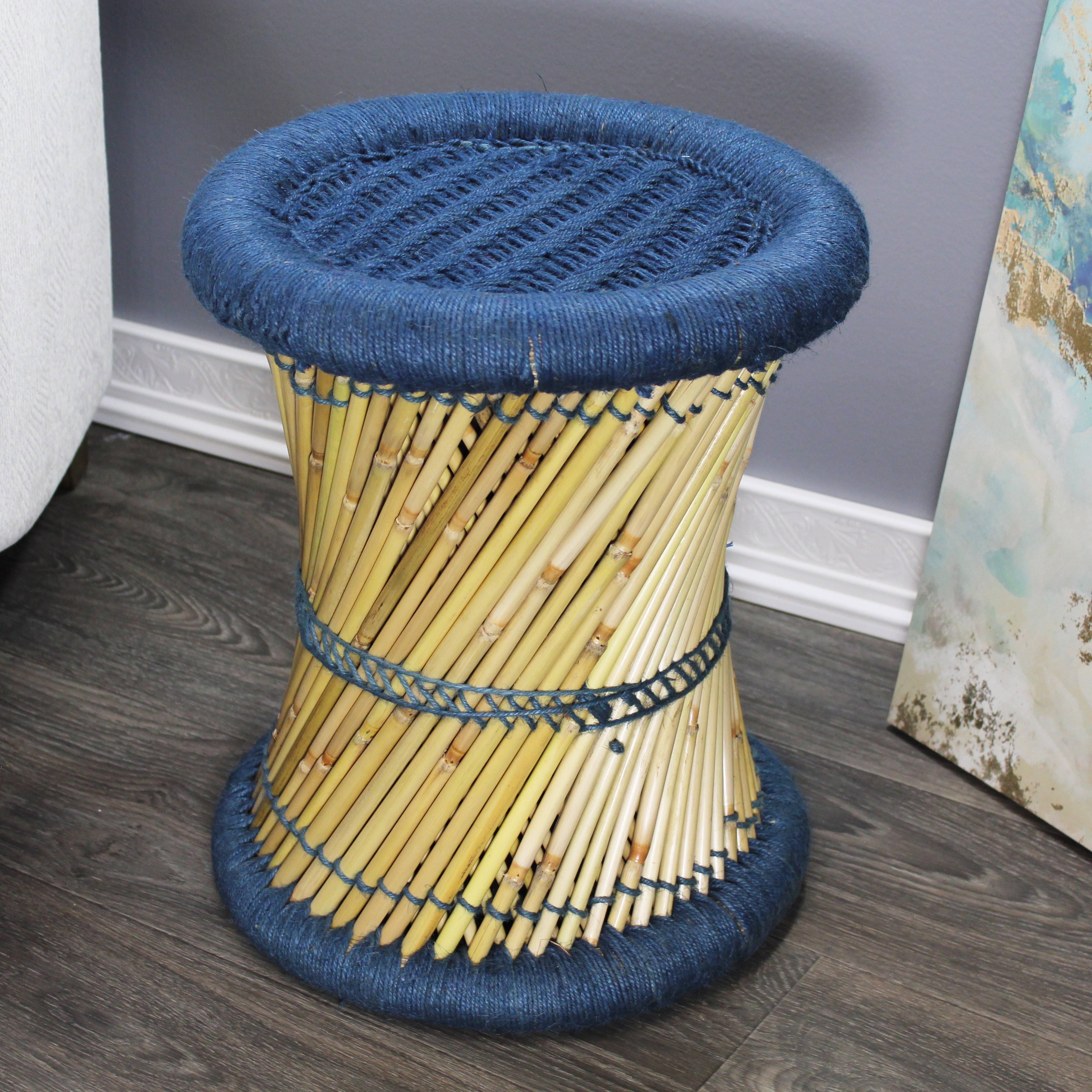 natural geo moray decorative handwoven jute accent stool natural geo moray decorative handwoven jute accent stool