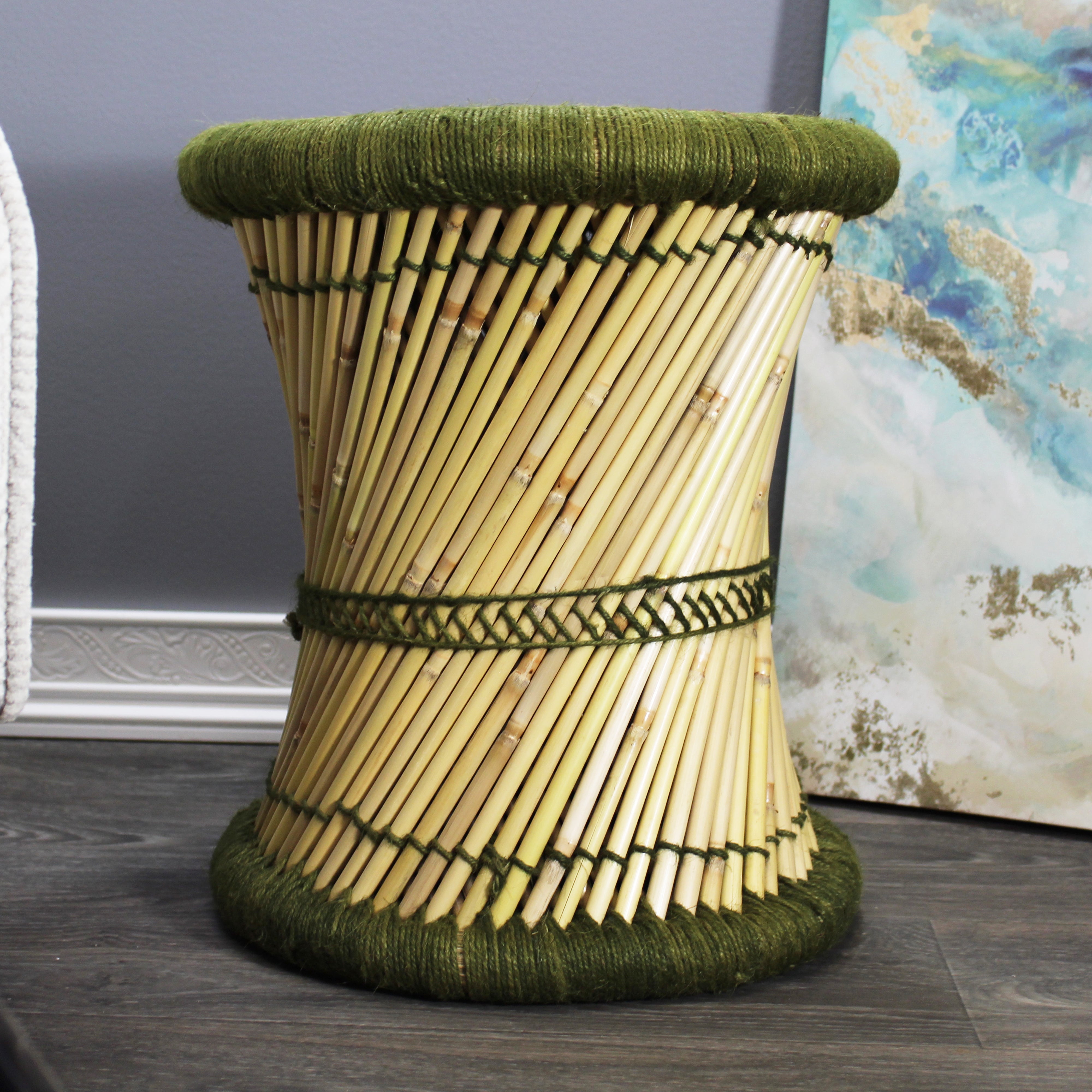 natural geo moray decorative handwoven jute accent stool natural geo moray decorative handwoven jute accent stool