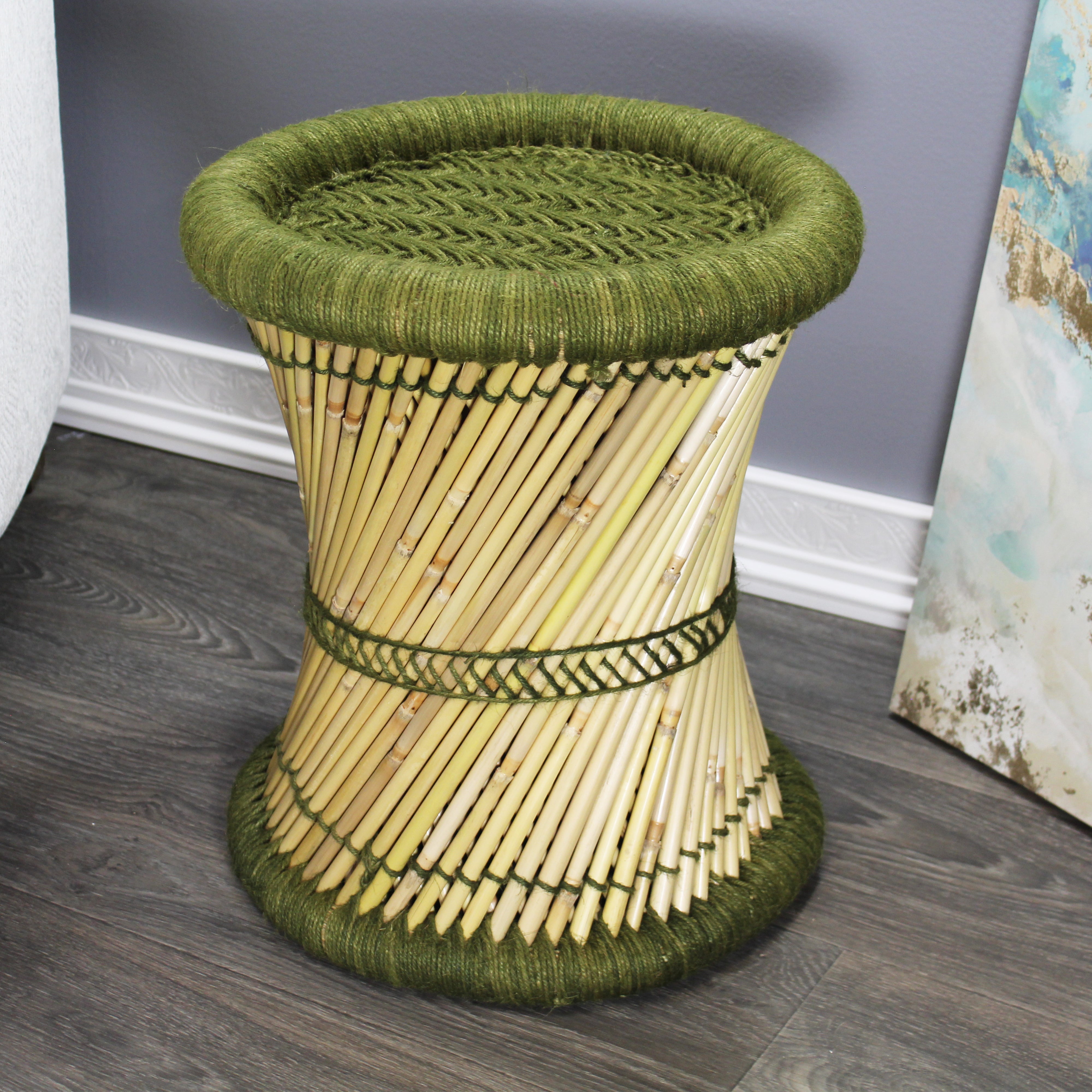 natural geo moray decorative handwoven jute accent stool natural geo moray decorative handwoven jute accent stool