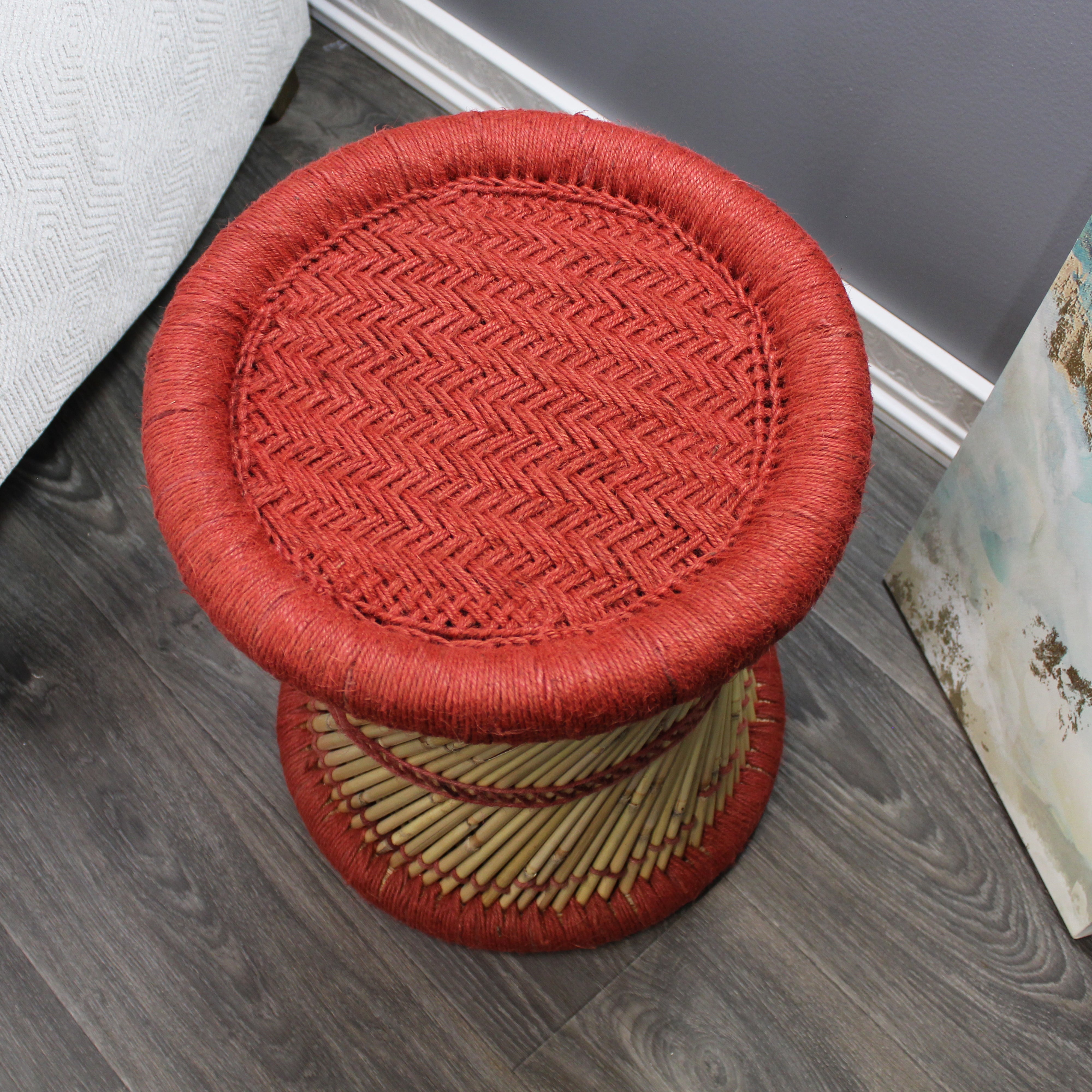 natural geo moray decorative handwoven jute accent stool natural geo moray decorative handwoven jute accent stool