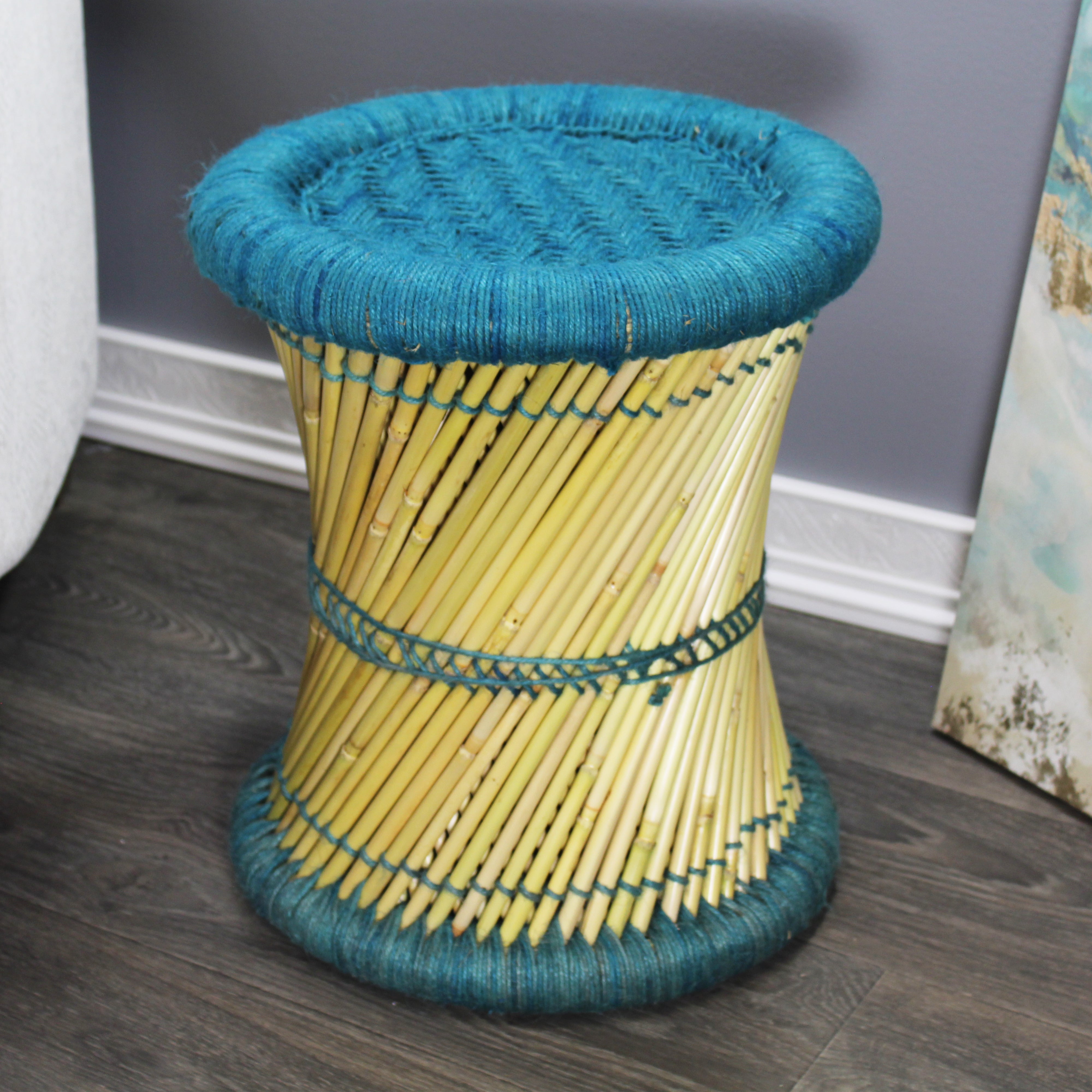 natural geo moray decorative handwoven jute accent stool natural geo moray decorative handwoven jute accent stool