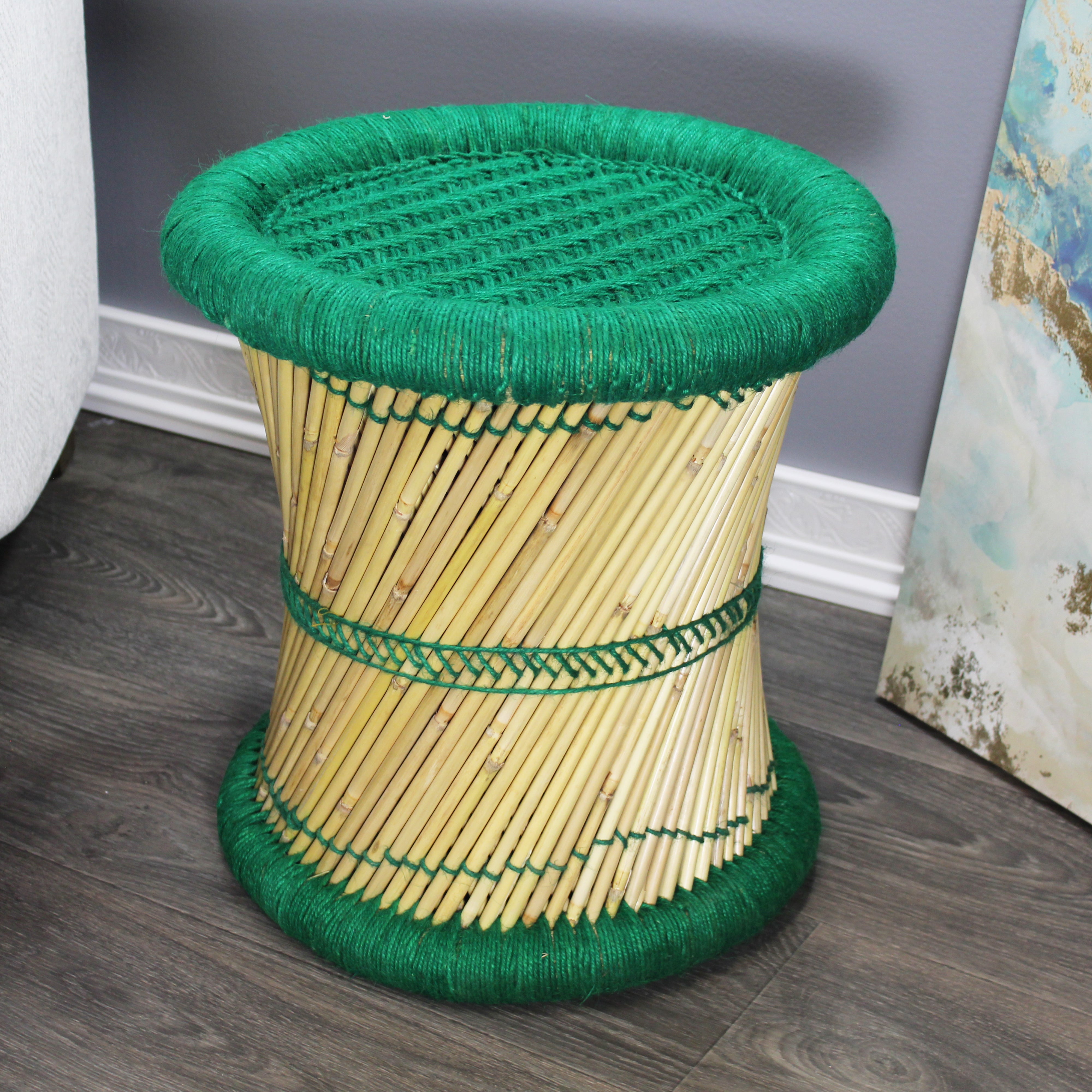 natural geo moray decorative handwoven jute accent stool (set of 2) natural geo moray decorative handwoven jute accent stool (set of 2)
