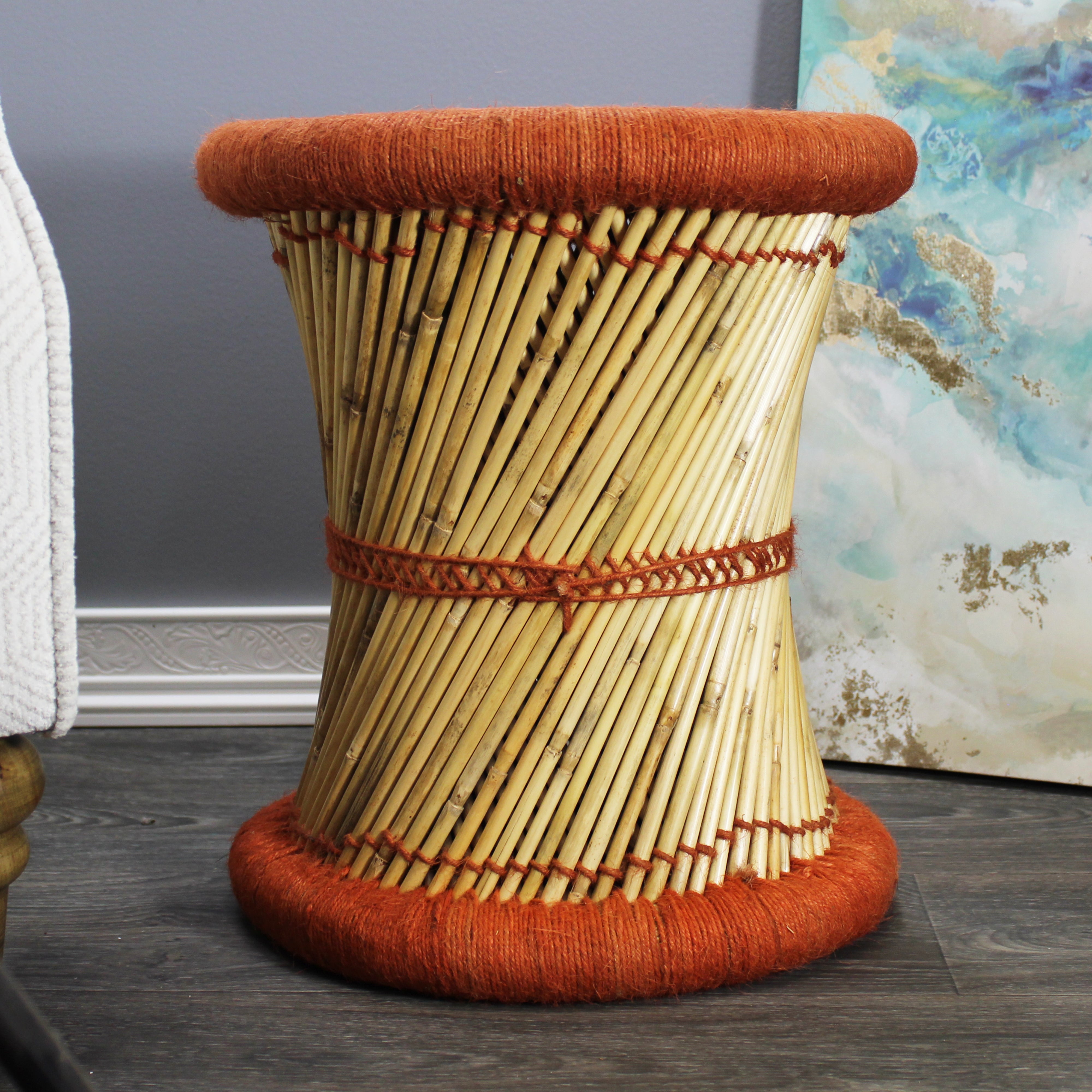 natural geo moray decorative handwoven jute accent stool (set of 2) natural geo moray decorative handwoven jute accent stool (set of 2)