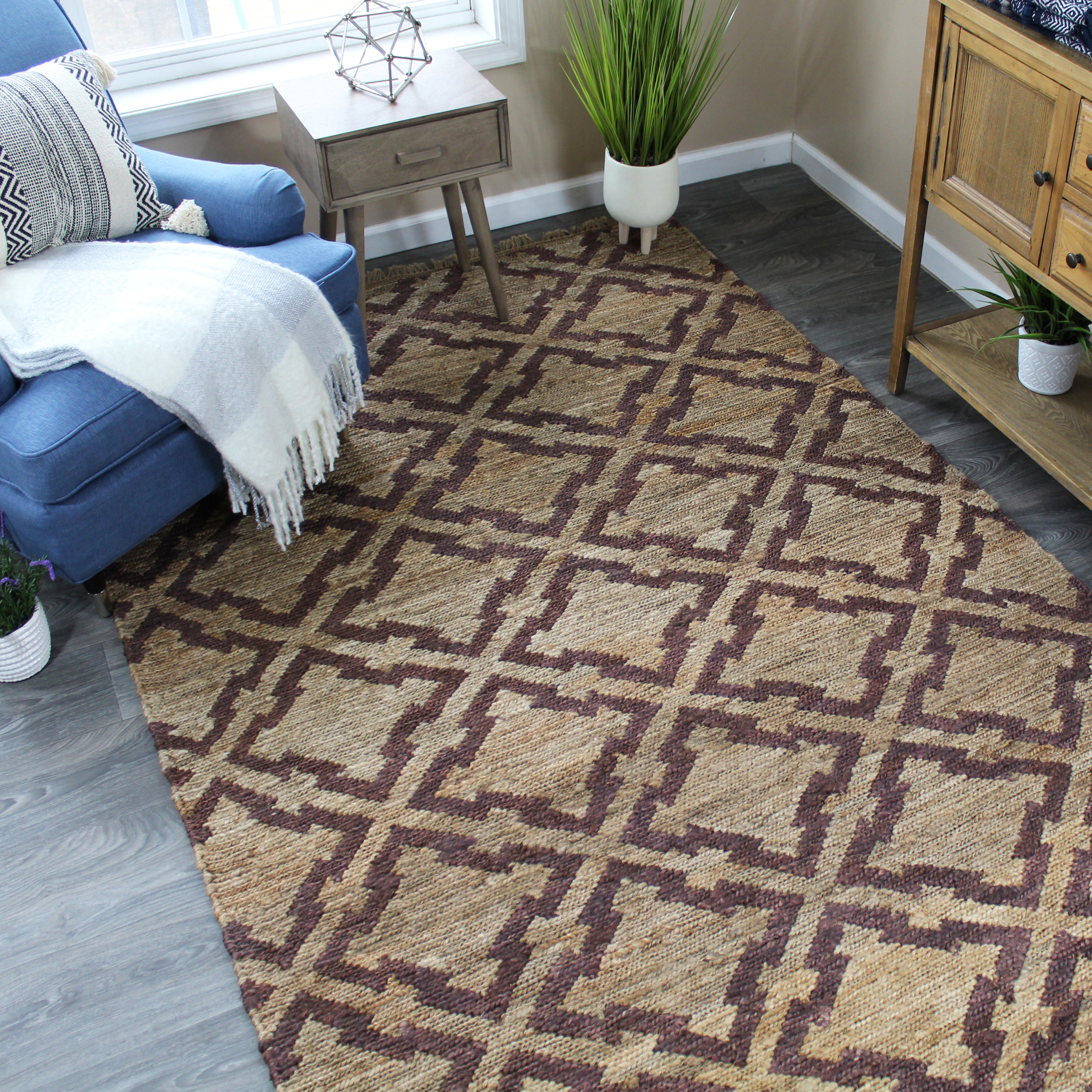 natural geo spontaneous jute handwoven geometric natural/brown area rug natural geo spontaneous jute handwoven geometric natural/brown area rug