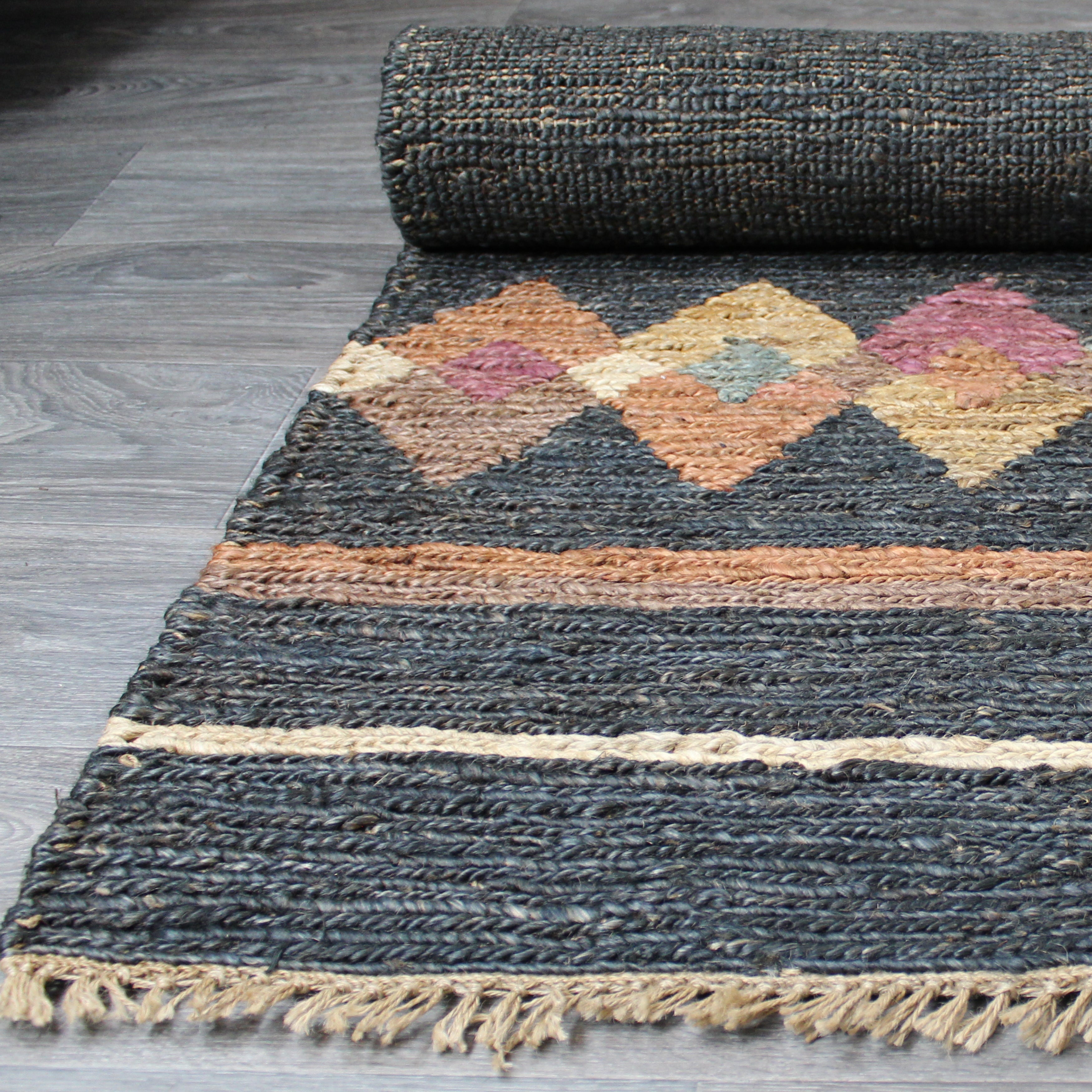 natural geo spontaneous jute handwoven charcoal/multi abstract area rug natural geo spontaneous jute handwoven charcoal/multi abstract area rug