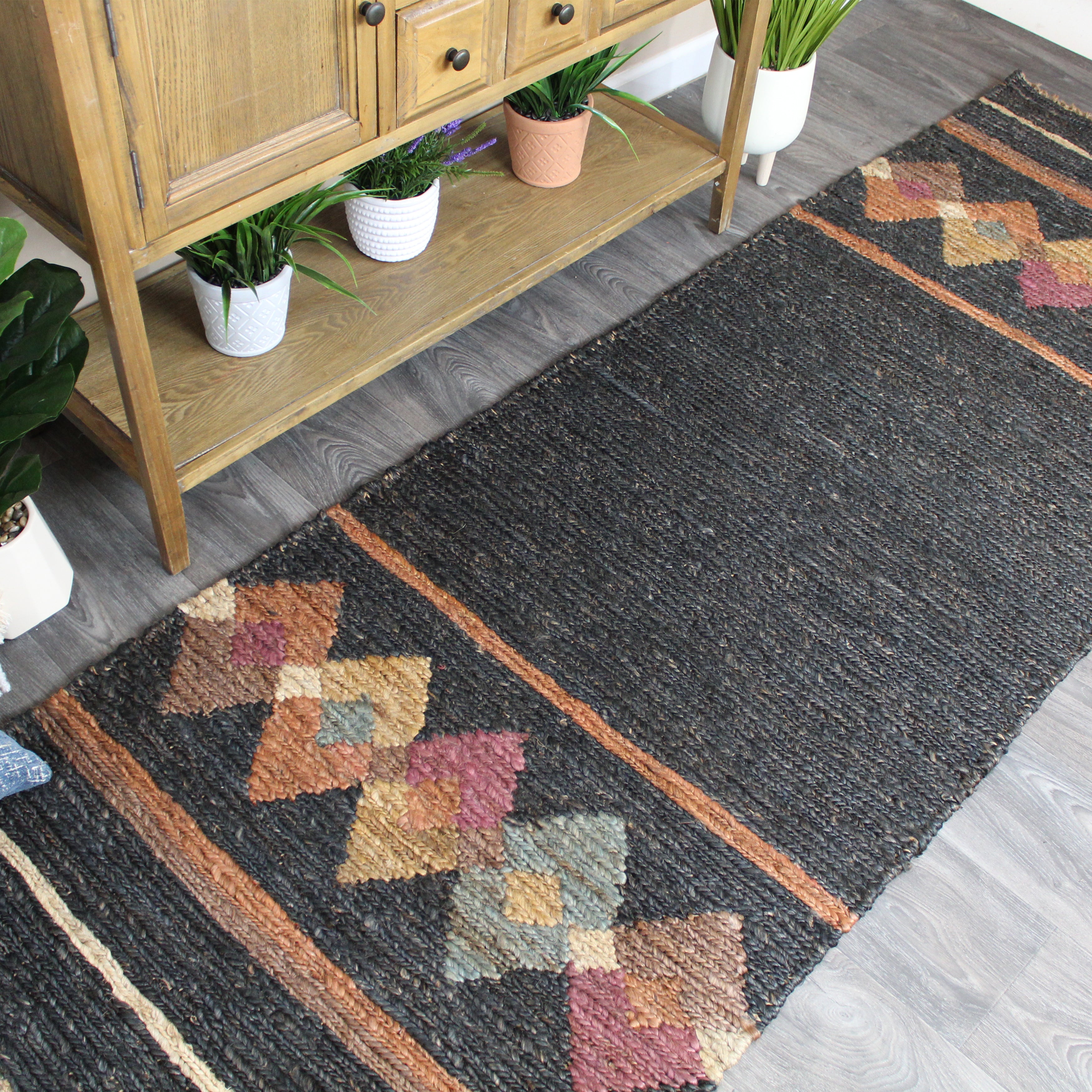 natural geo spontaneous jute handwoven charcoal/multi abstract area rug natural geo spontaneous jute handwoven charcoal/multi abstract area rug