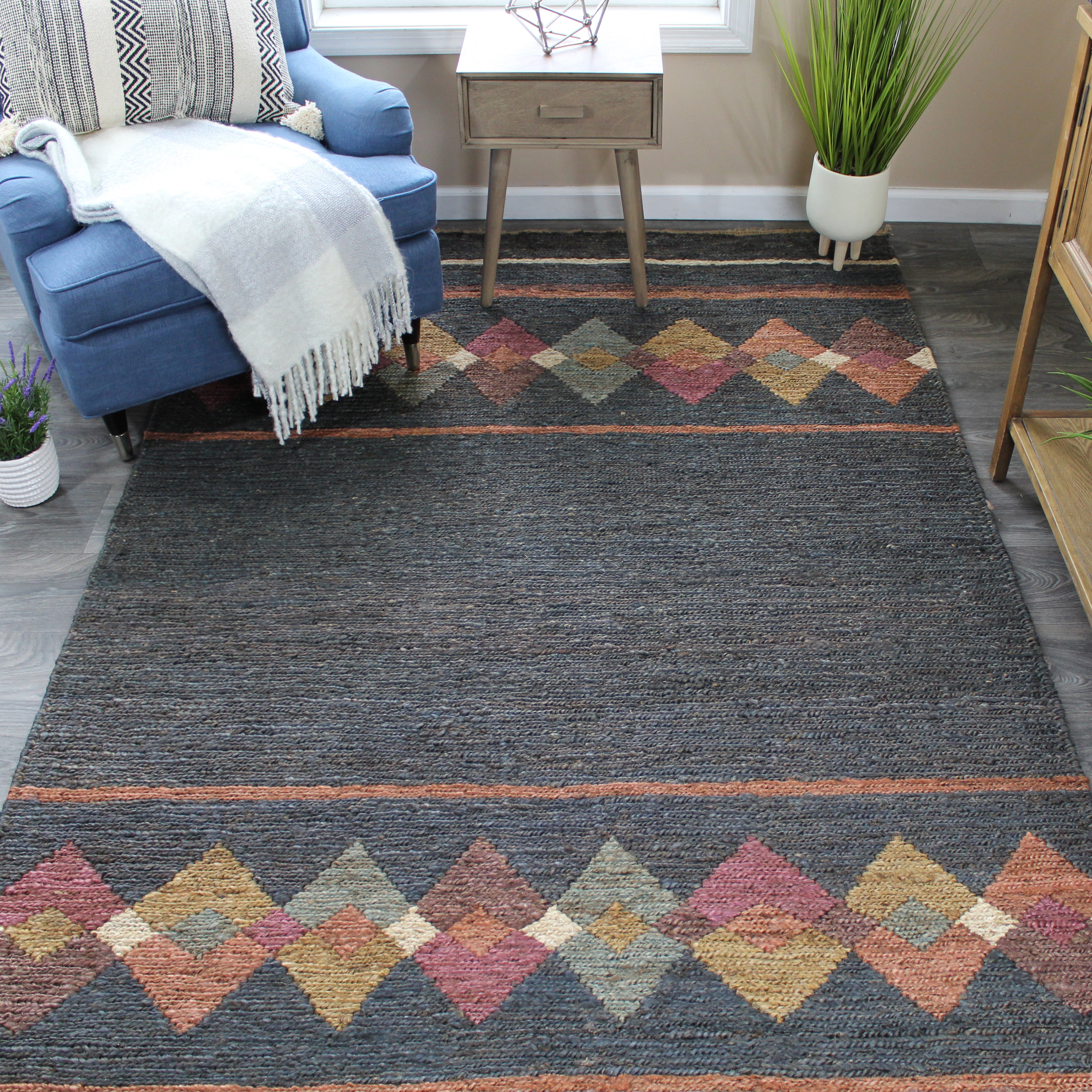 natural geo spontaneous jute handwoven charcoal/multi abstract area rug natural geo spontaneous jute handwoven charcoal/multi abstract area rug