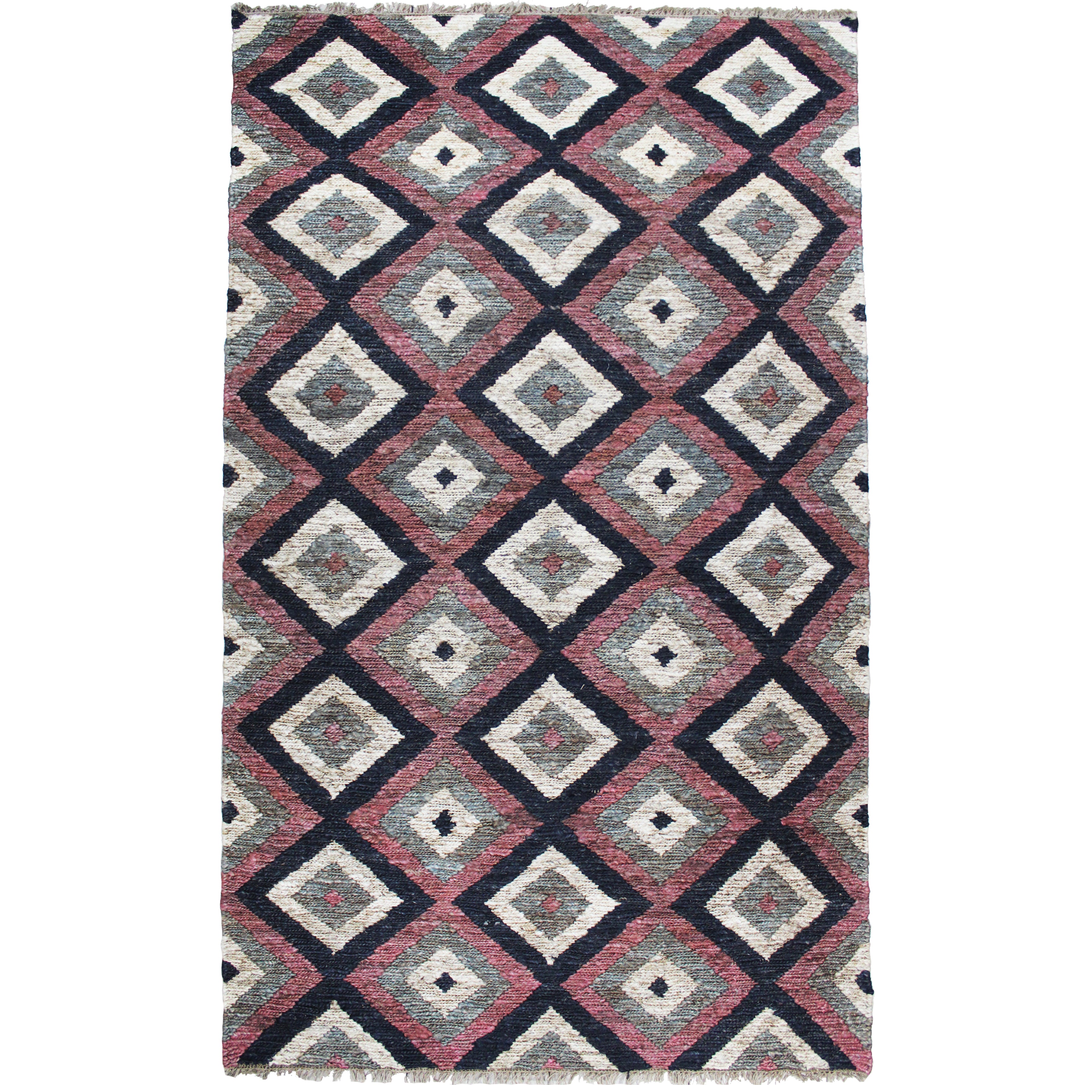 natural geo spontaneous jute handwoven black/maroon/green geometric area rug natural geo spontaneous jute handwoven black/maroon/green geometric area rug