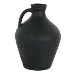 Lyra Vase Black Terracotta | Moe's Home Collection - GK-1137-02