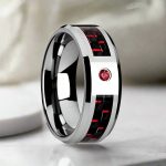 ADRIAN | Tungsten Carbide Ring, Carbon Fiber Inlay