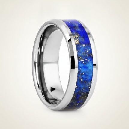 OSIAS | Tungsten Carbide Ring, Lapis Lazuli Inlay