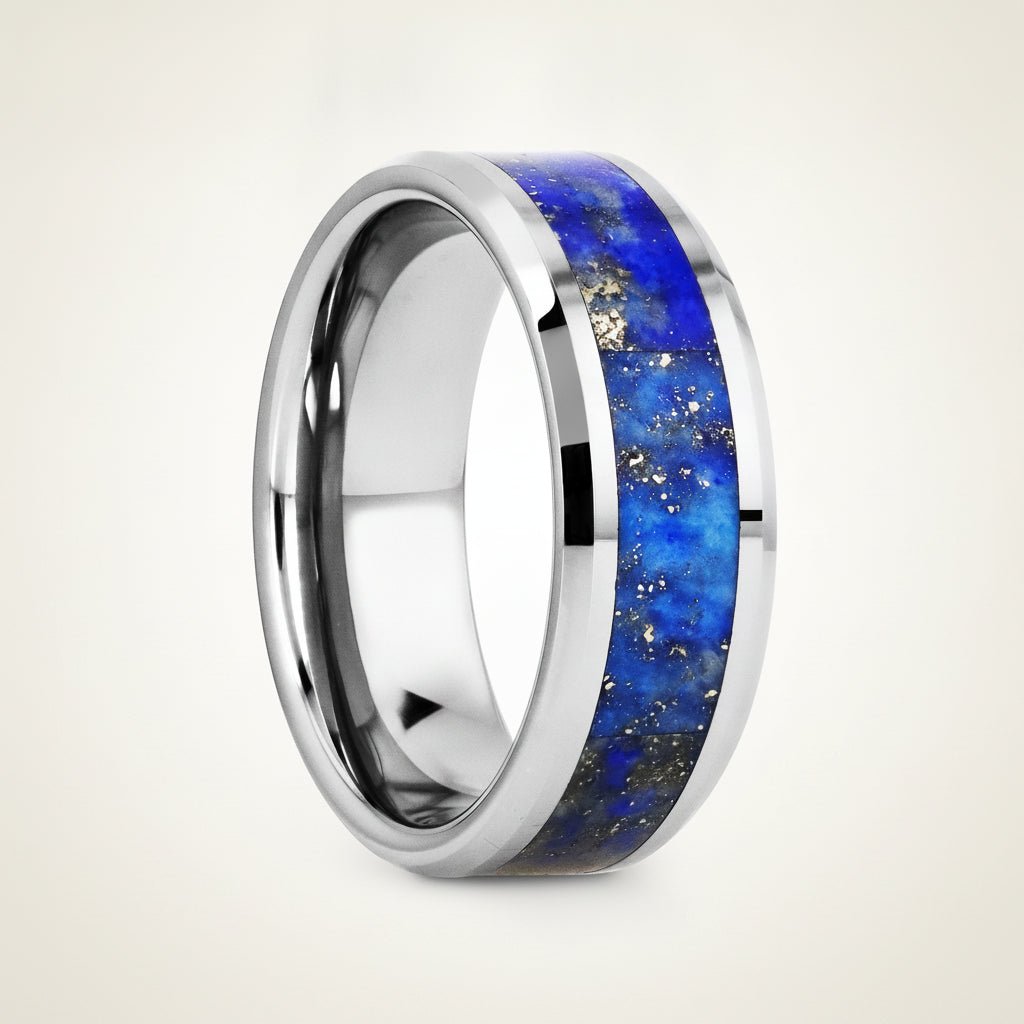 osias-tungsten-carbide-ring-lapis-lazuli-inlay-rings-aydins-jewelry-7509525 OSIAS | Tungsten Carbide Ring, Lapis Lazuli Inlay - Image 1